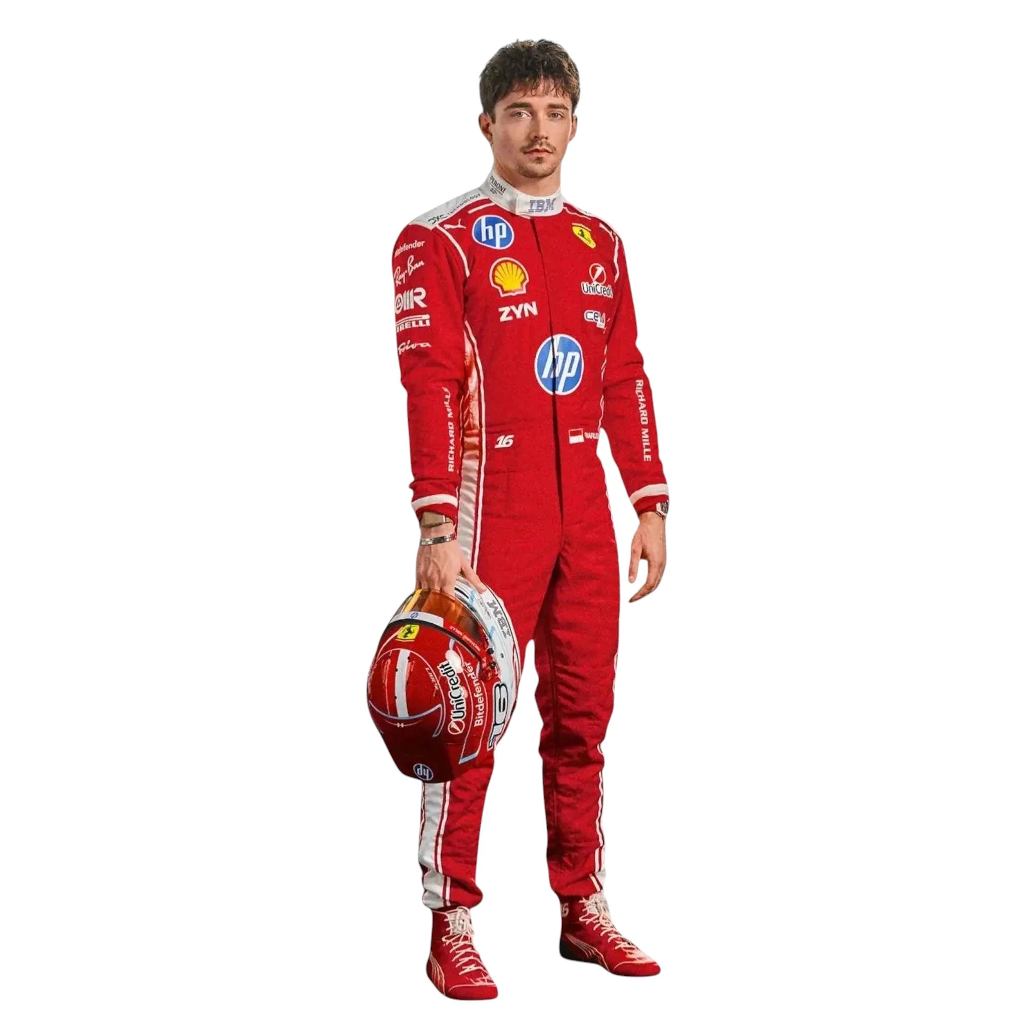 Charles Leclerc 2026 Ferrari F1 Race Suit detail view 2 - Grand Flex Racewear