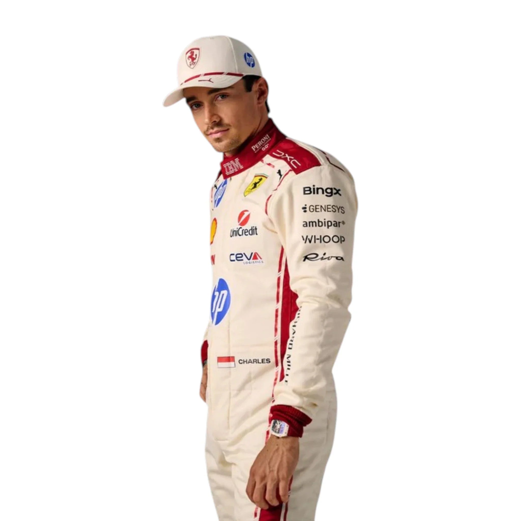 Charles Leclerc 2026 Ferrari Monaco GP F1 Race Suit detail view 4 - Grand Flex Racewear