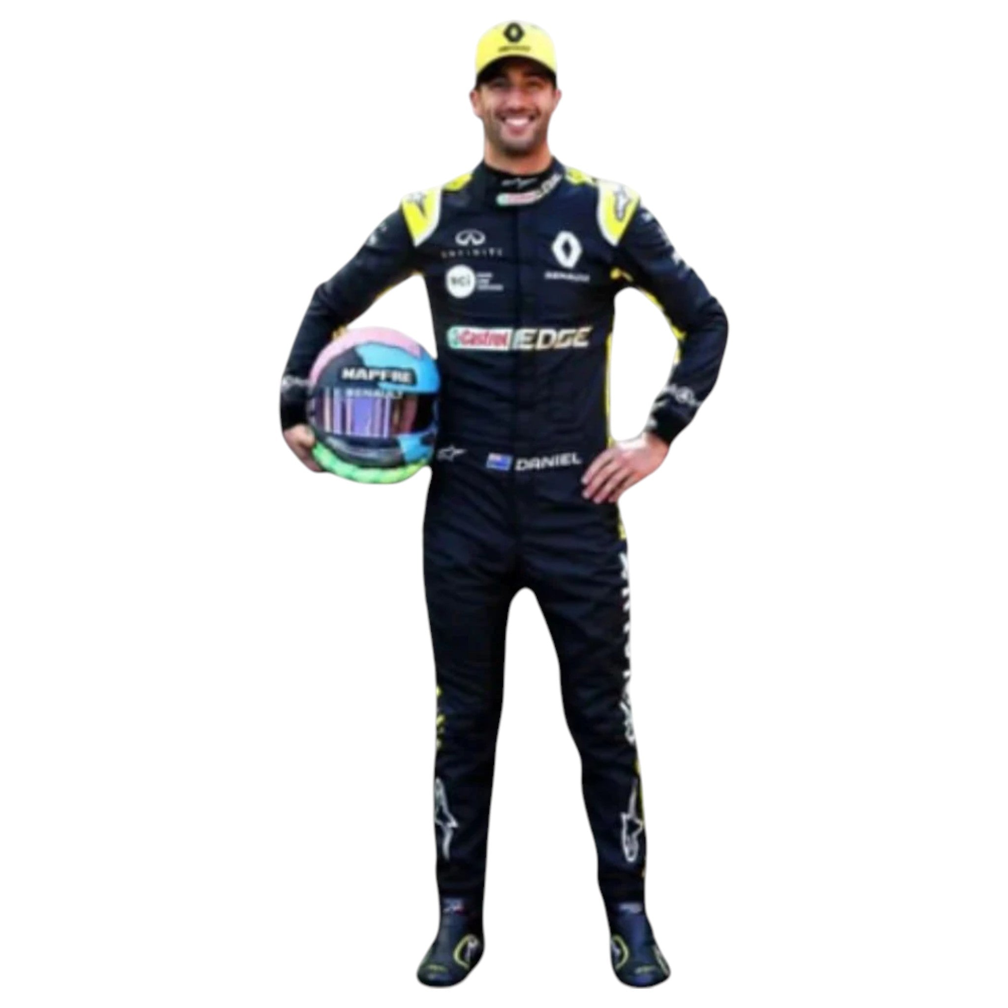 Daniel Ricciardo 2019 Renault F1 Race Suit product view - Grand Flex Racewear