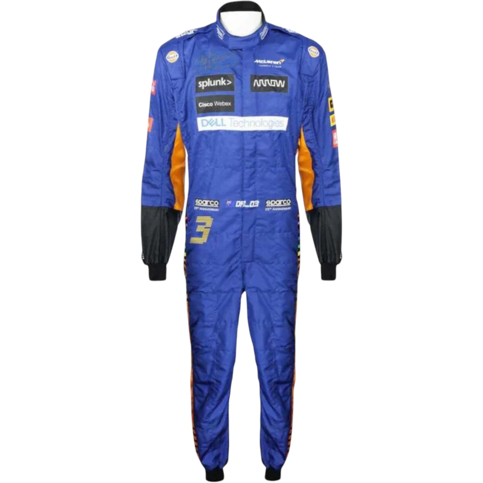 Daniel Ricciardo 2021 Mclaren F1 Race Suit product view - Grand Flex Racewear