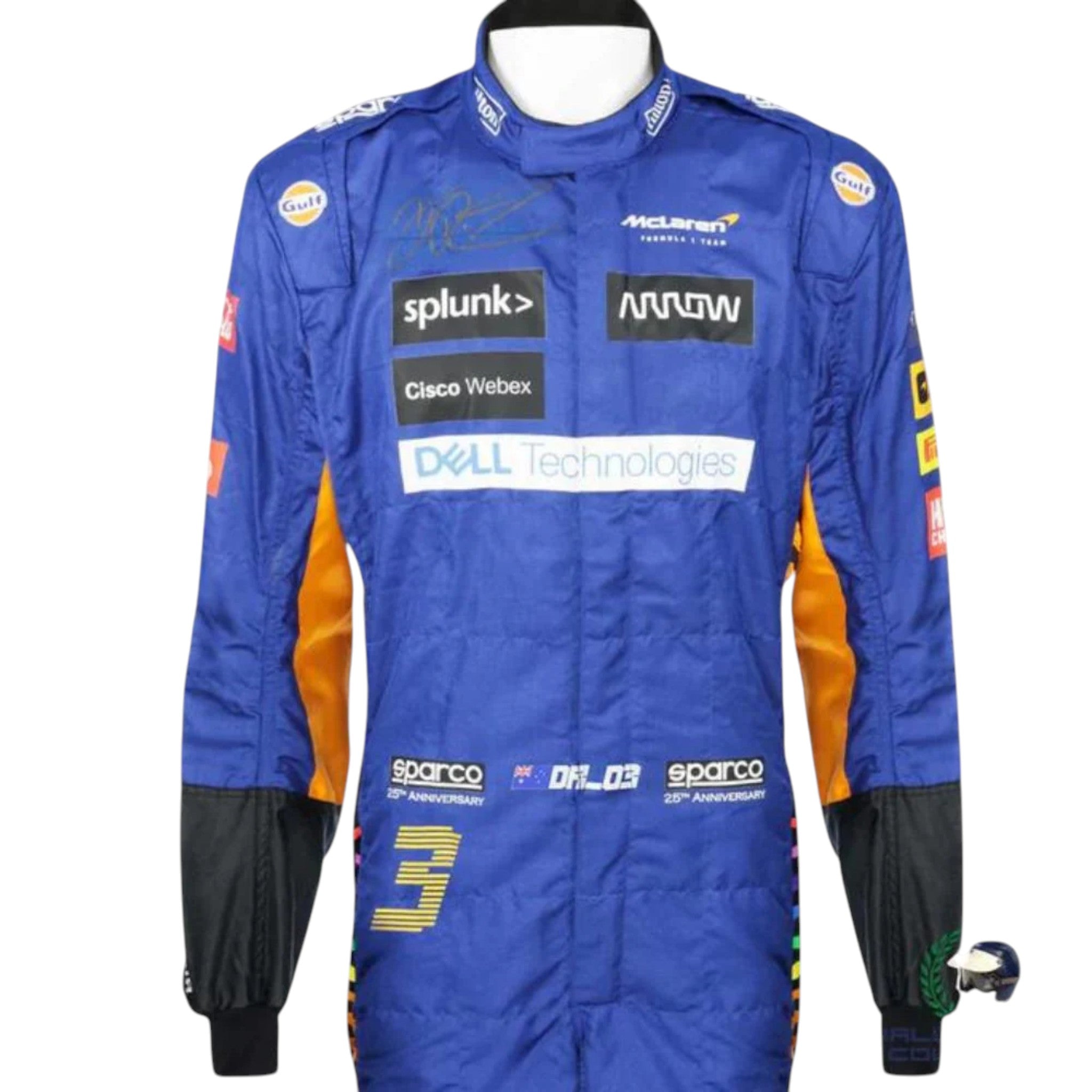 Daniel Ricciardo 2021 Mclaren F1 Race Suit detail view 2 - Grand Flex Racewear