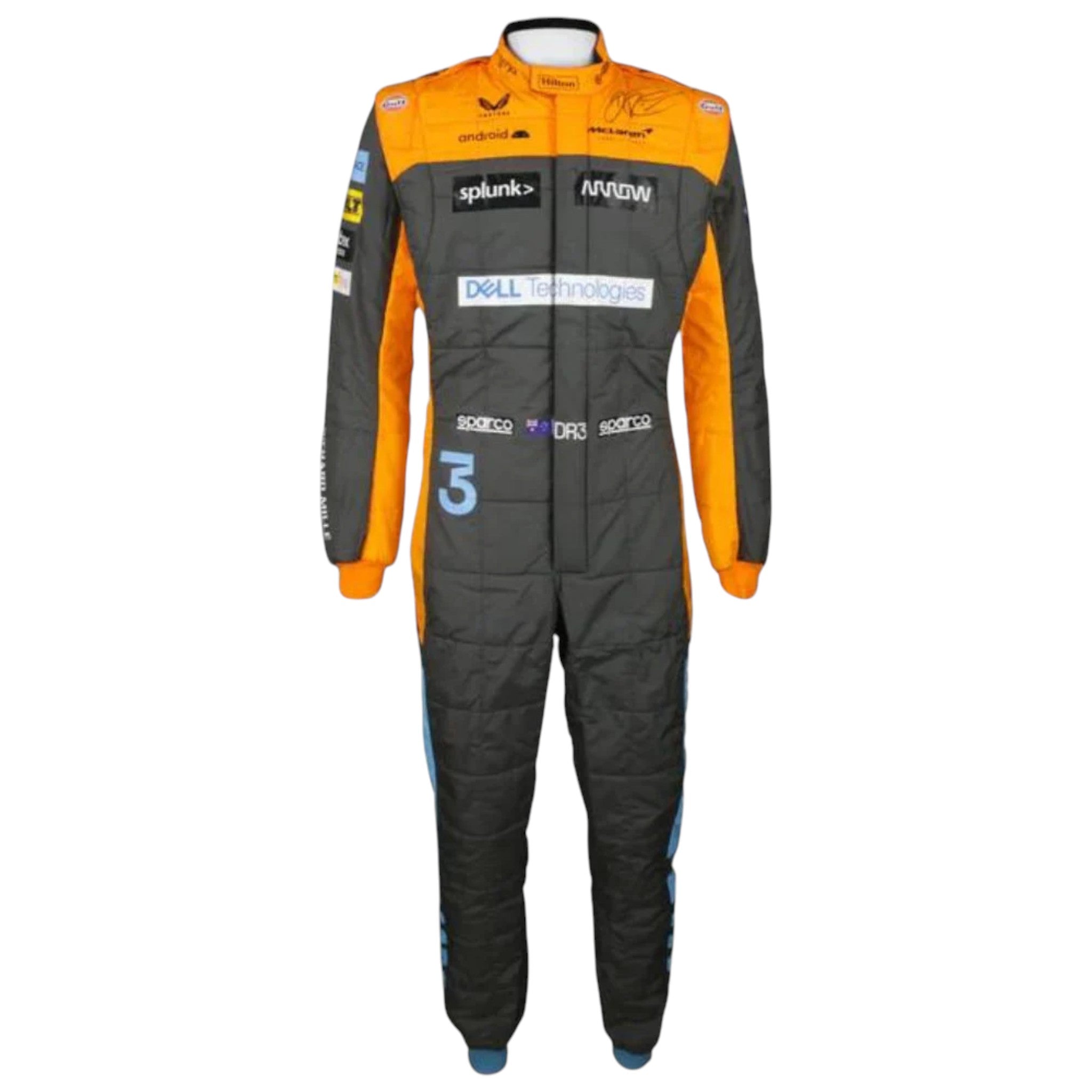 Daniel Ricciardo 2022 Mclaren F1 Race Suit product view - Grand Flex Racewear