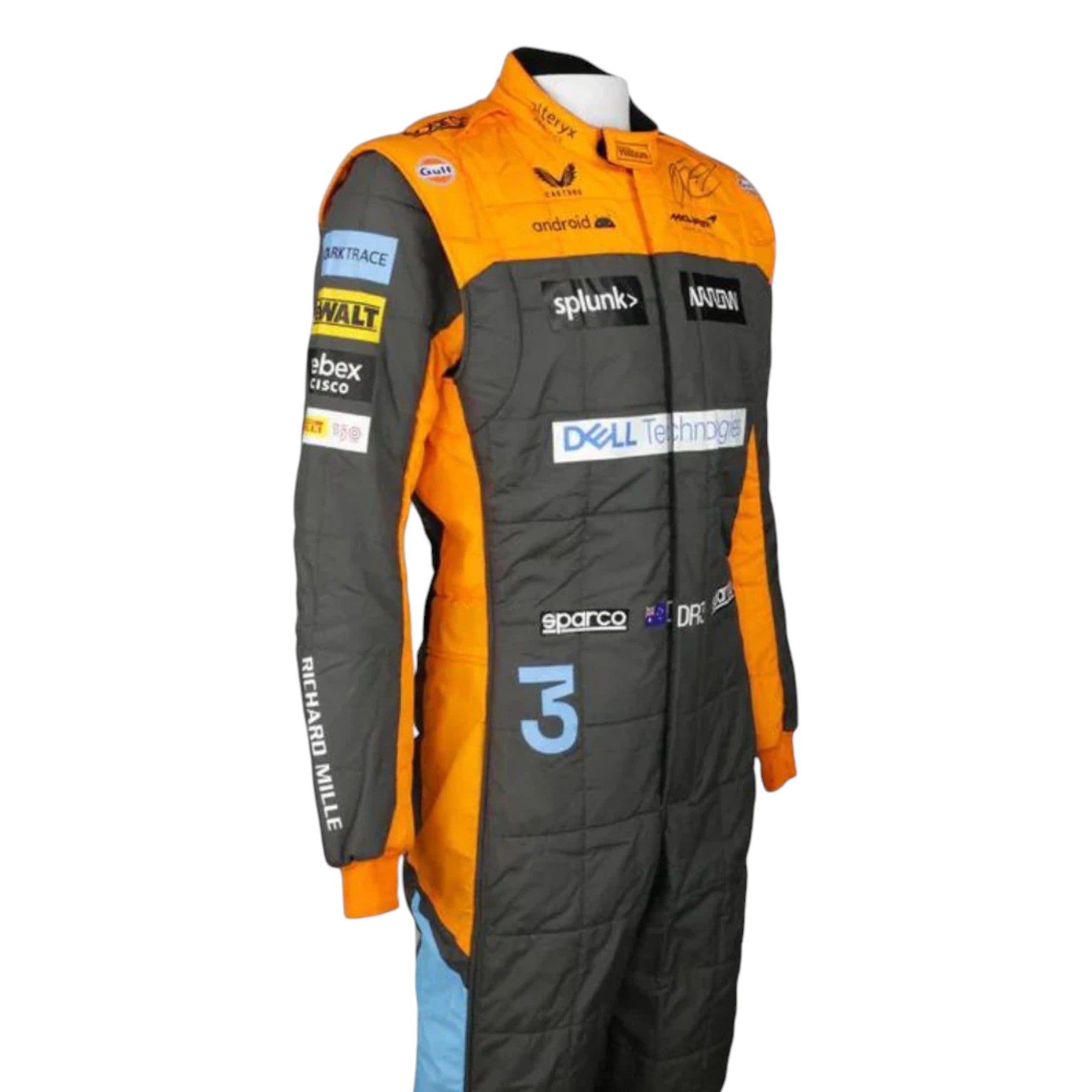 Daniel Ricciardo 2022 Mclaren F1 Race Suit detail view 4 - Grand Flex Racewear