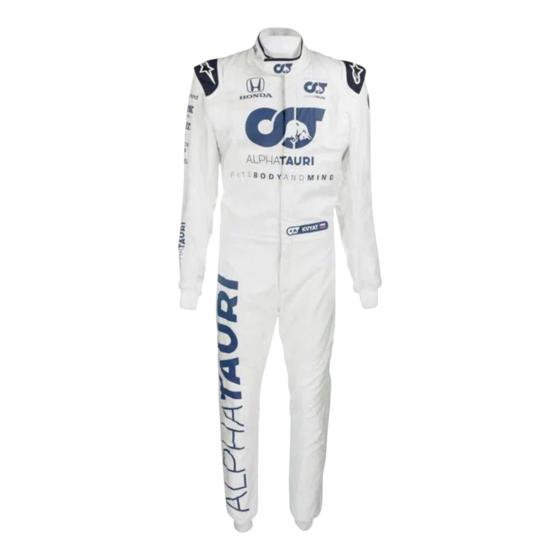 Daniil Kvyat 2020 Alphatauri F1 Race Suit detail view 4 - Grand Flex Racewear