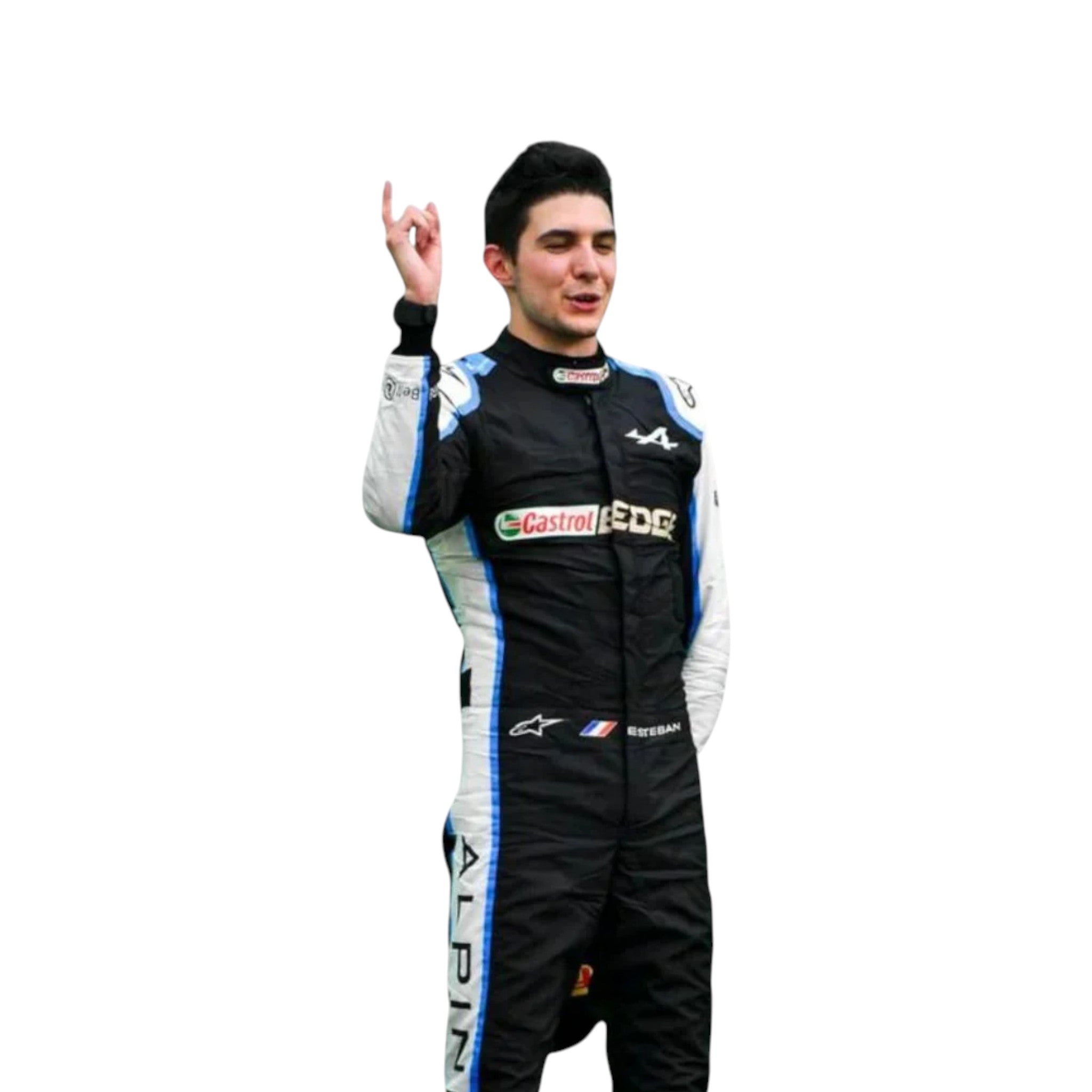 Esteban Ocon 2021 Alpine F1 Race Suit detail view 3 - Grand Flex Racewear