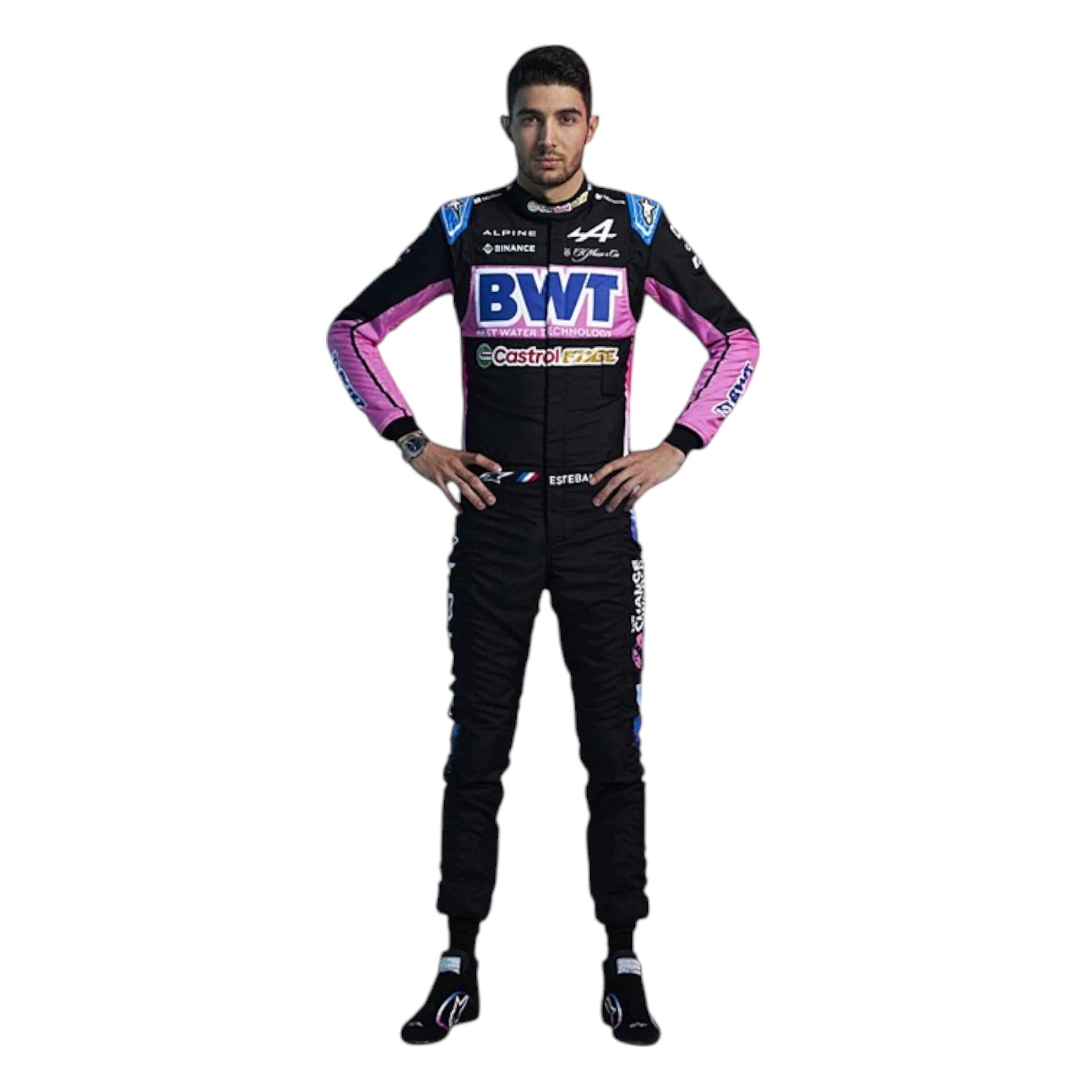 Esteban Ocon 2024 BWT Apline F1 Race Suit detail view 3 - Grand Flex Racewear