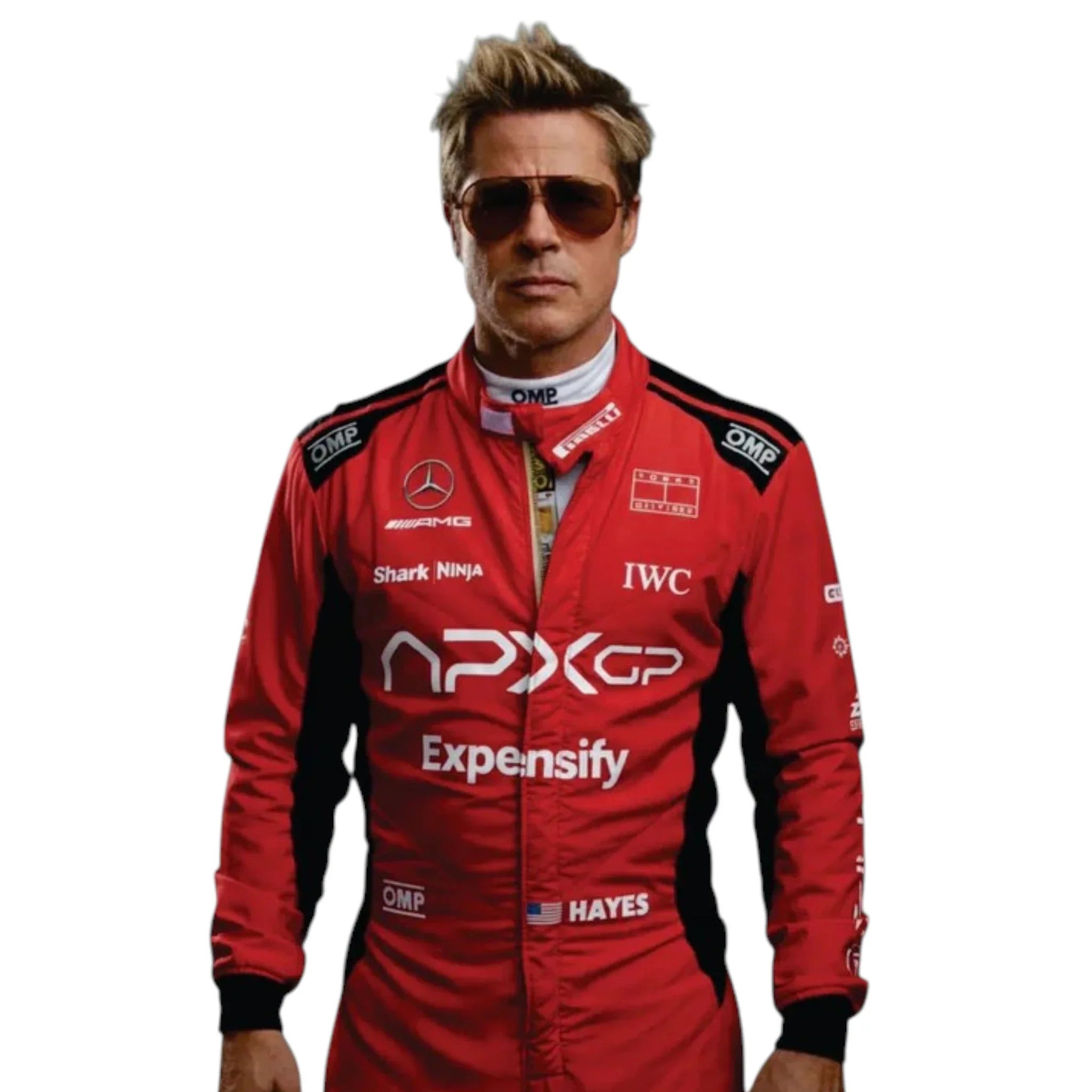 F1 Movie Sonny Hayes (Brad Pitt) 2025 F1 Race Suit (Red) detail view 2 - Grand Flex Racewear