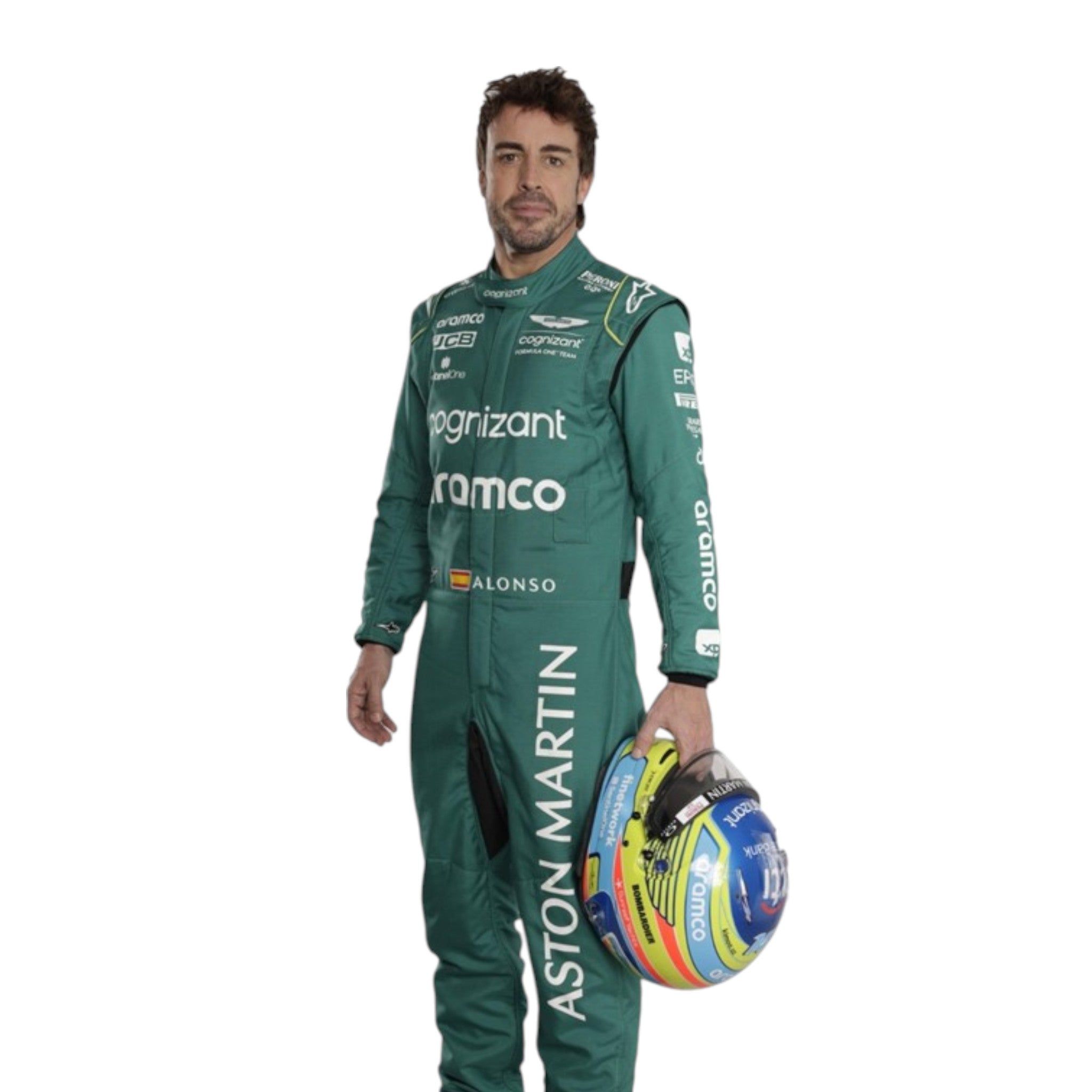 Fernando Alonso 2023 Aston Martin F1 Race Suit detail view 2 - Grand Flex Racewear