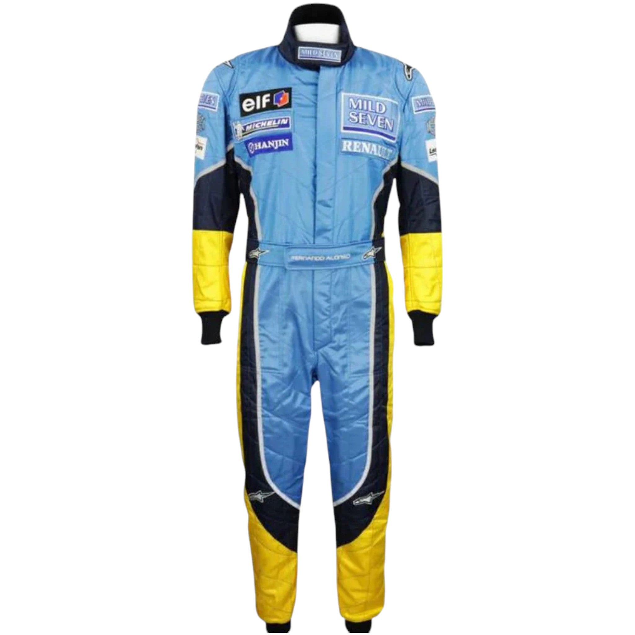 Fernando Alonso 2003 Renault F1 Race Suit product view - Grand Flex Racewear