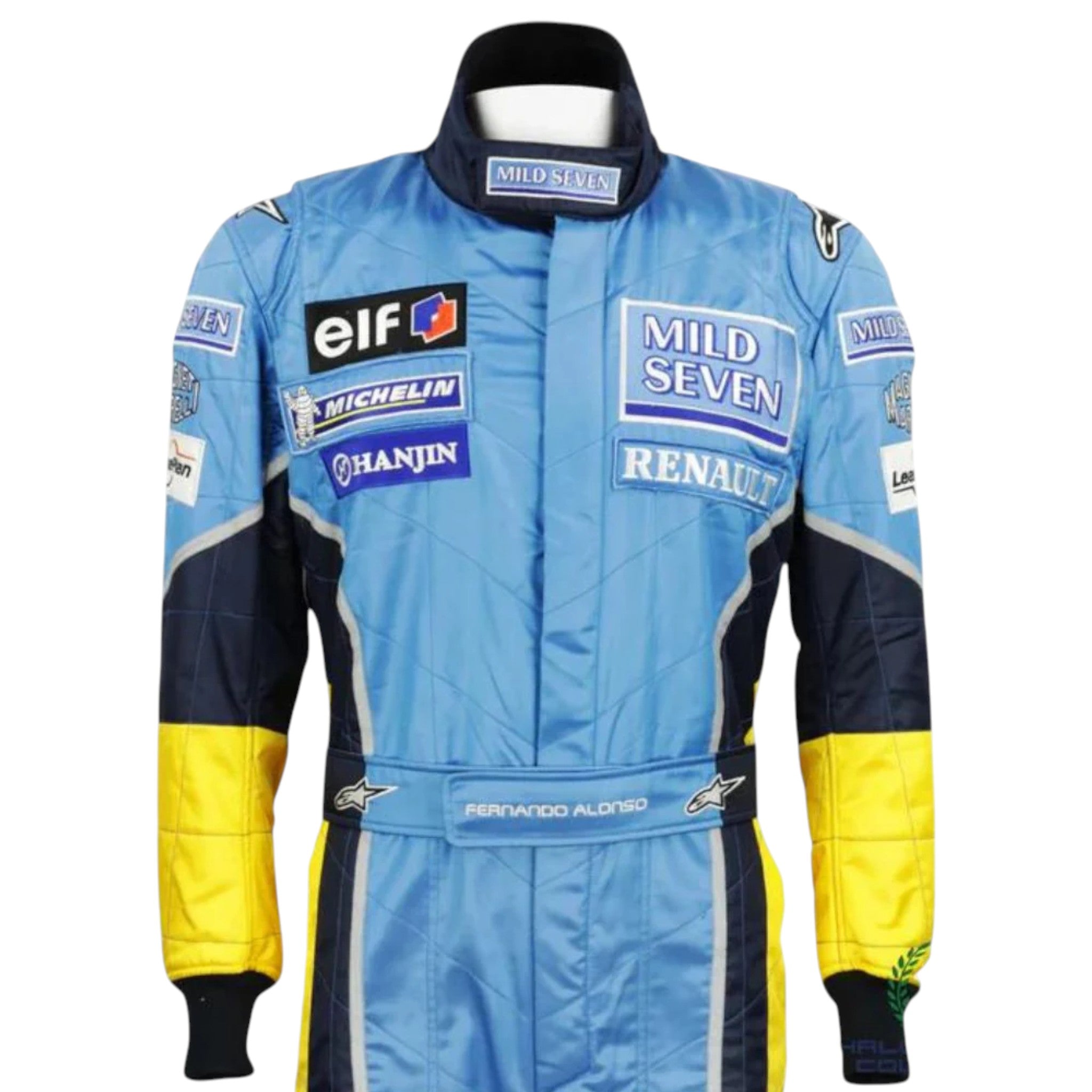 Fernando Alonso 2003 Renault F1 Race Suit detail view 2 - Grand Flex Racewear