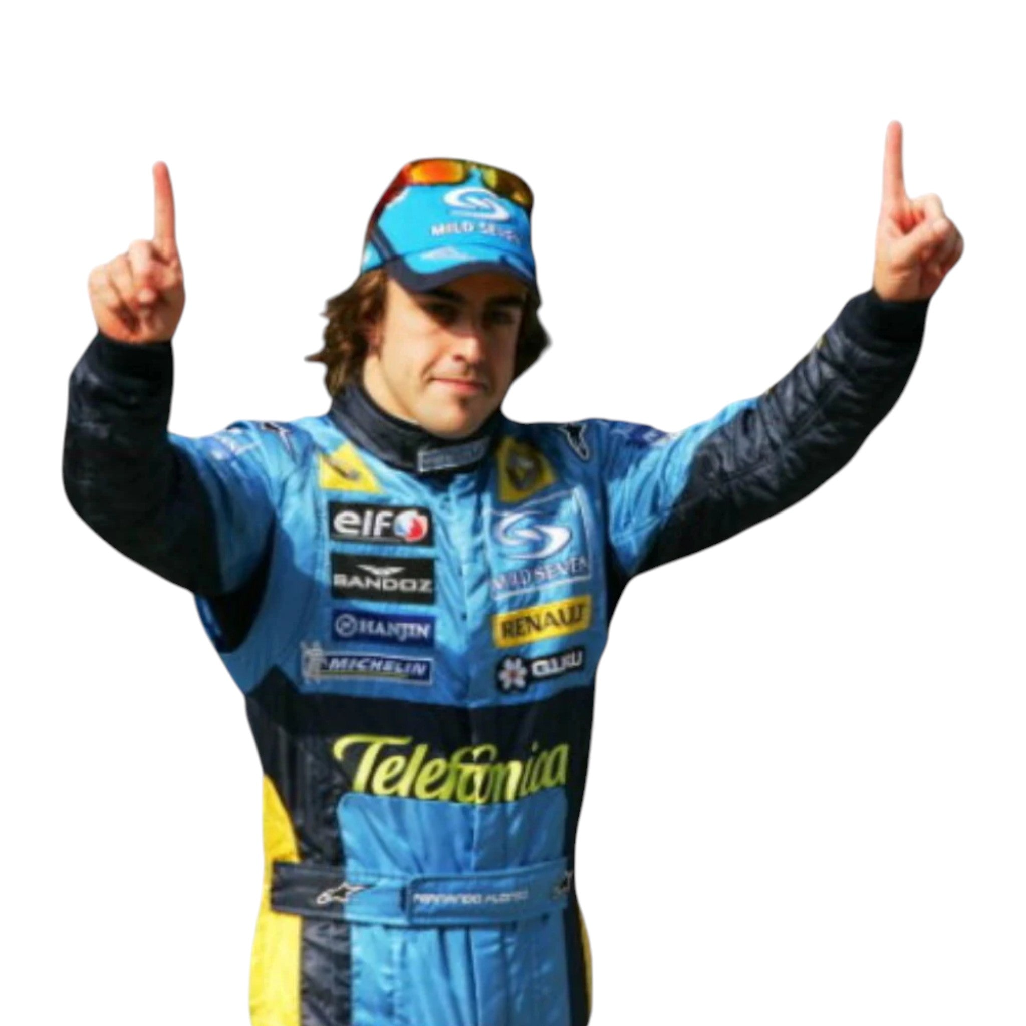 Fernando Alonso 2005 Renault F1 Race Suit detail view 2 - Grand Flex Racewear