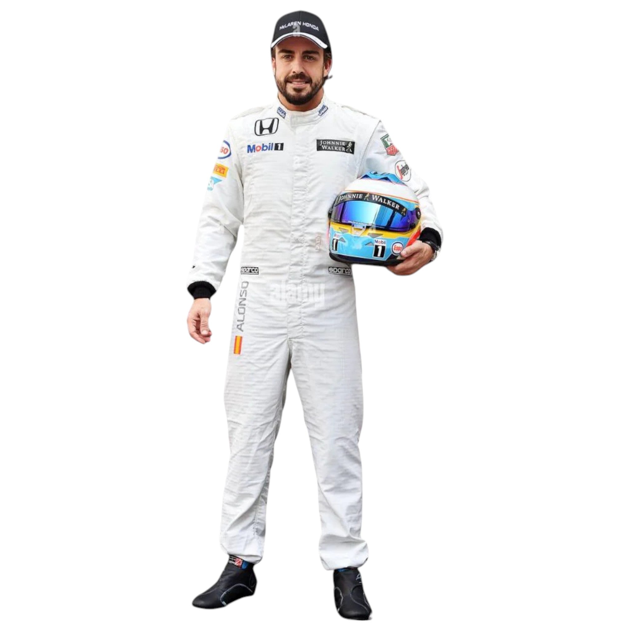 Fernando Alonso 2015 Mclaren F1 Race Suit product view - Grand Flex Racewear
