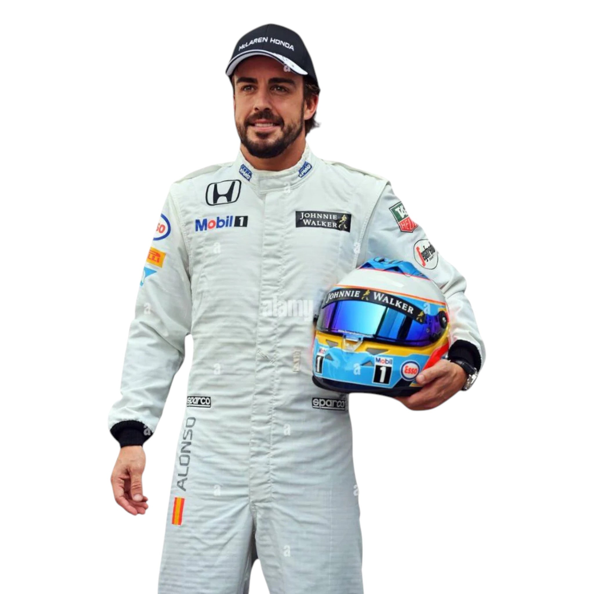 Fernando Alonso 2015 Mclaren F1 Race Suit detail view 2 - Grand Flex Racewear