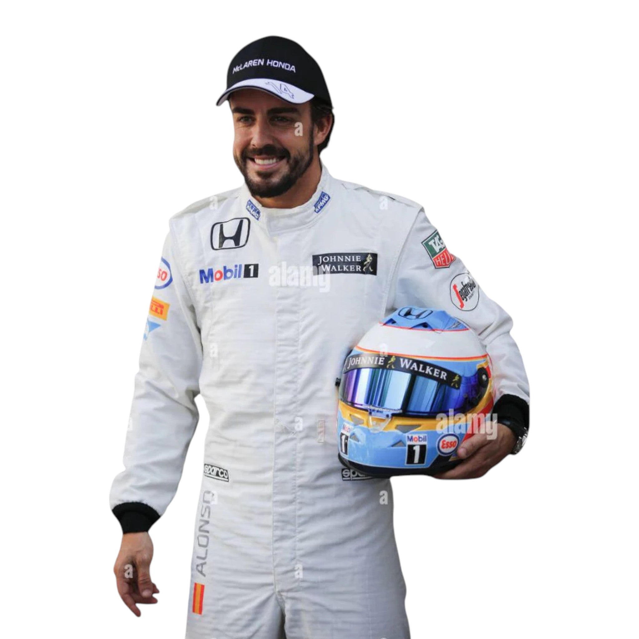 Fernando Alonso 2015 Mclaren F1 Race Suit detail view 3 - Grand Flex Racewear