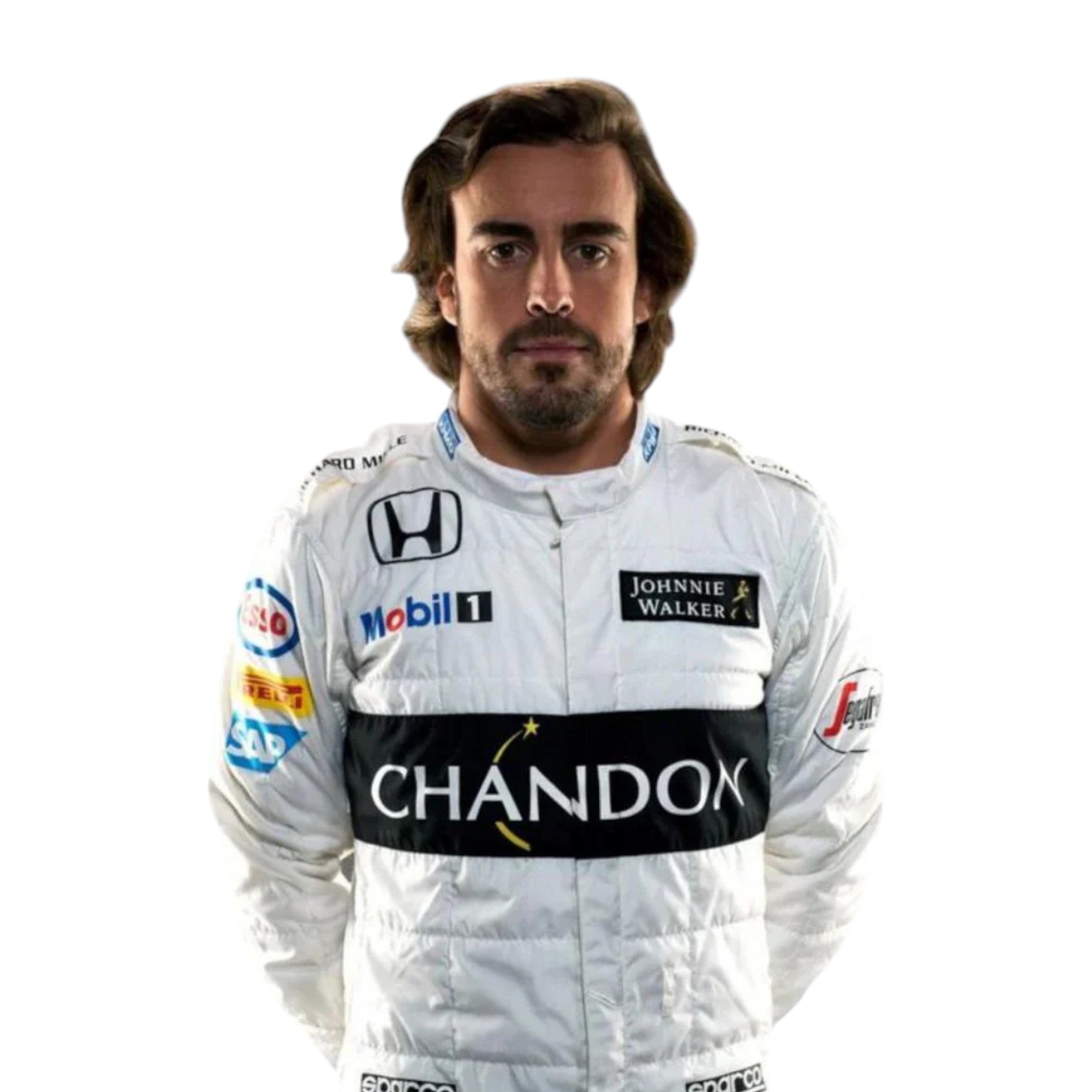Fernando Alonso 2016 Mclaren F1 Race Suit detail view 2 - Grand Flex Racewear
