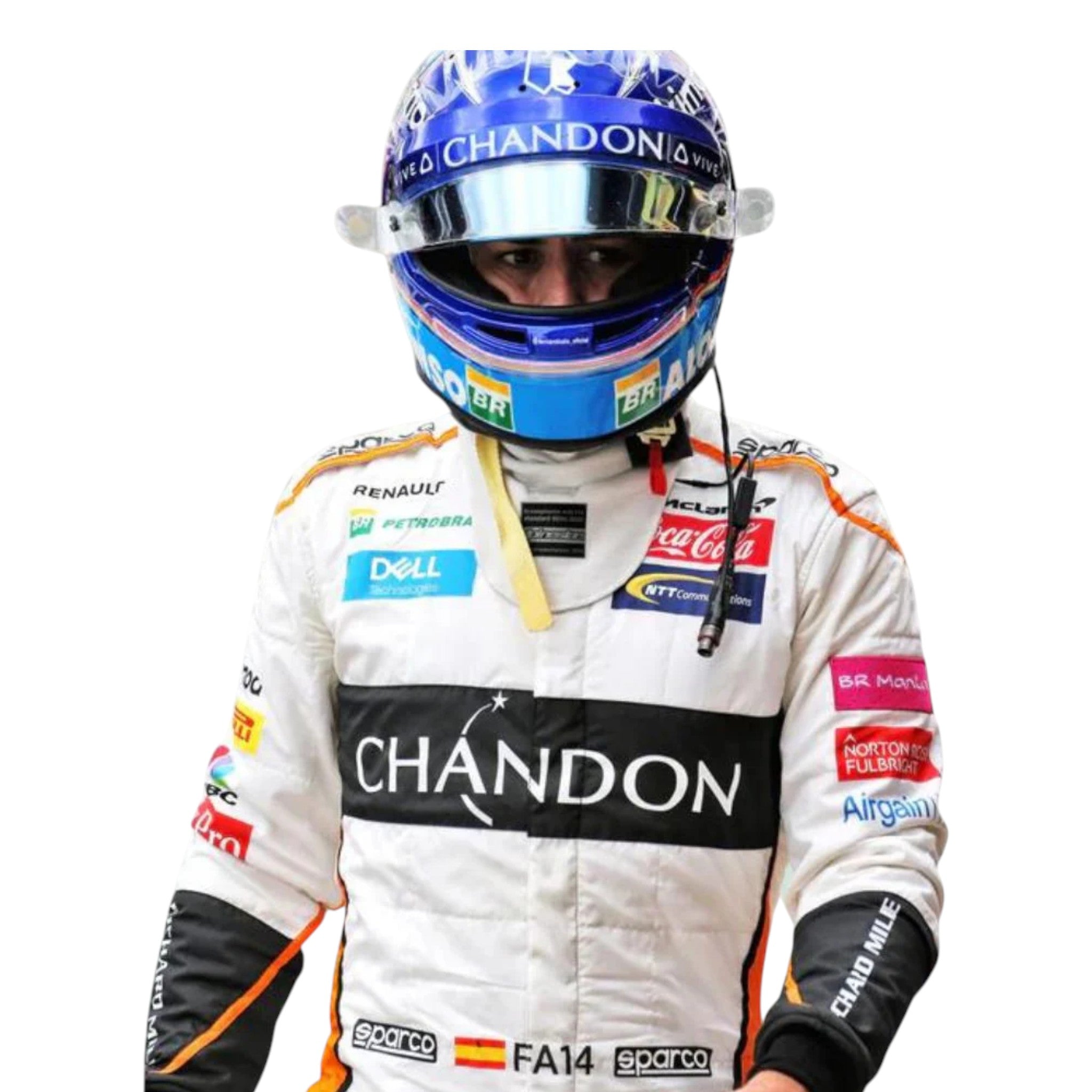 Fernando Alonso 2018 Mclaren F1 Race Suit detail view 2 - Grand Flex Racewear