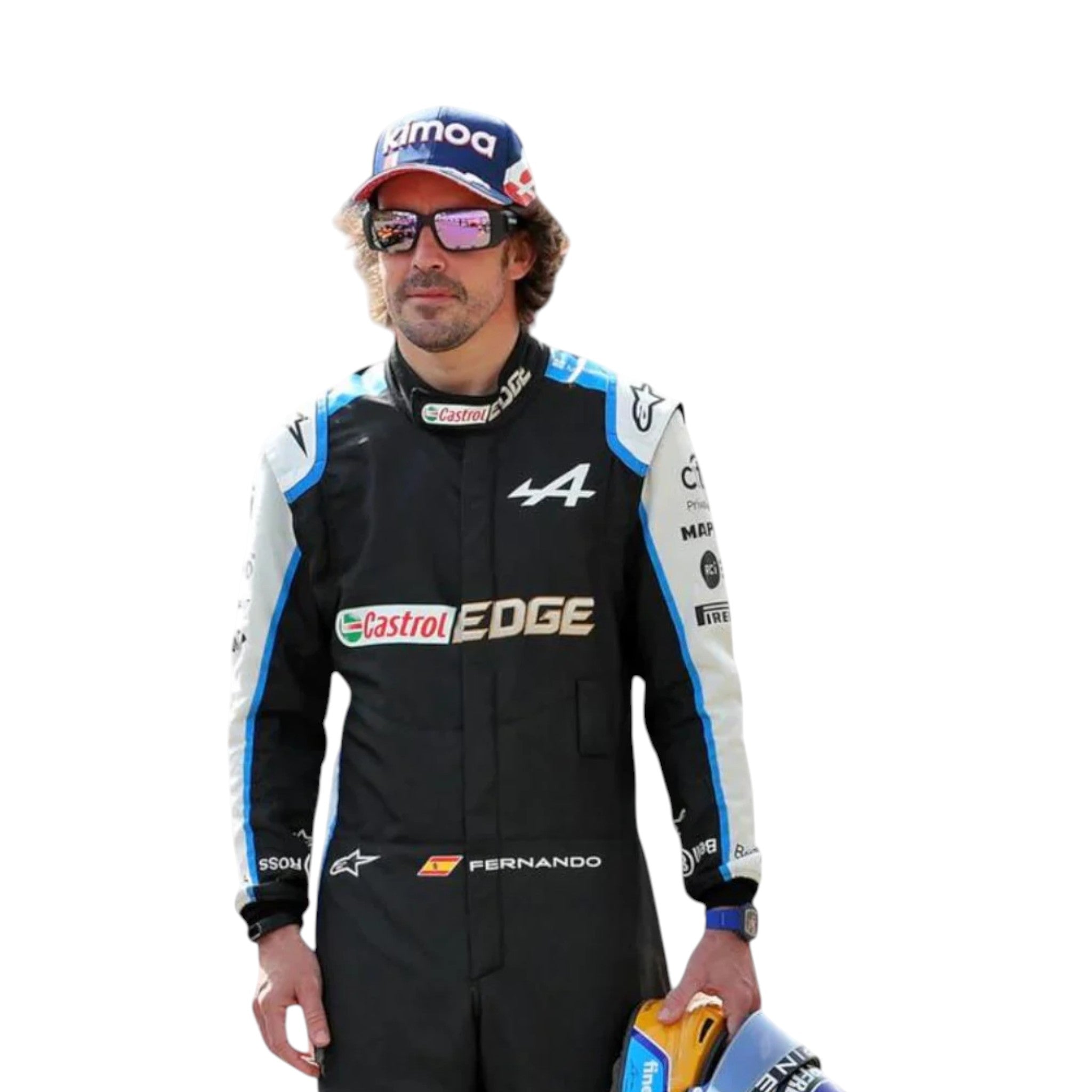 Fernando Alonso 2021 Alpine F1 Race Suit product view - Grand Flex Racewear