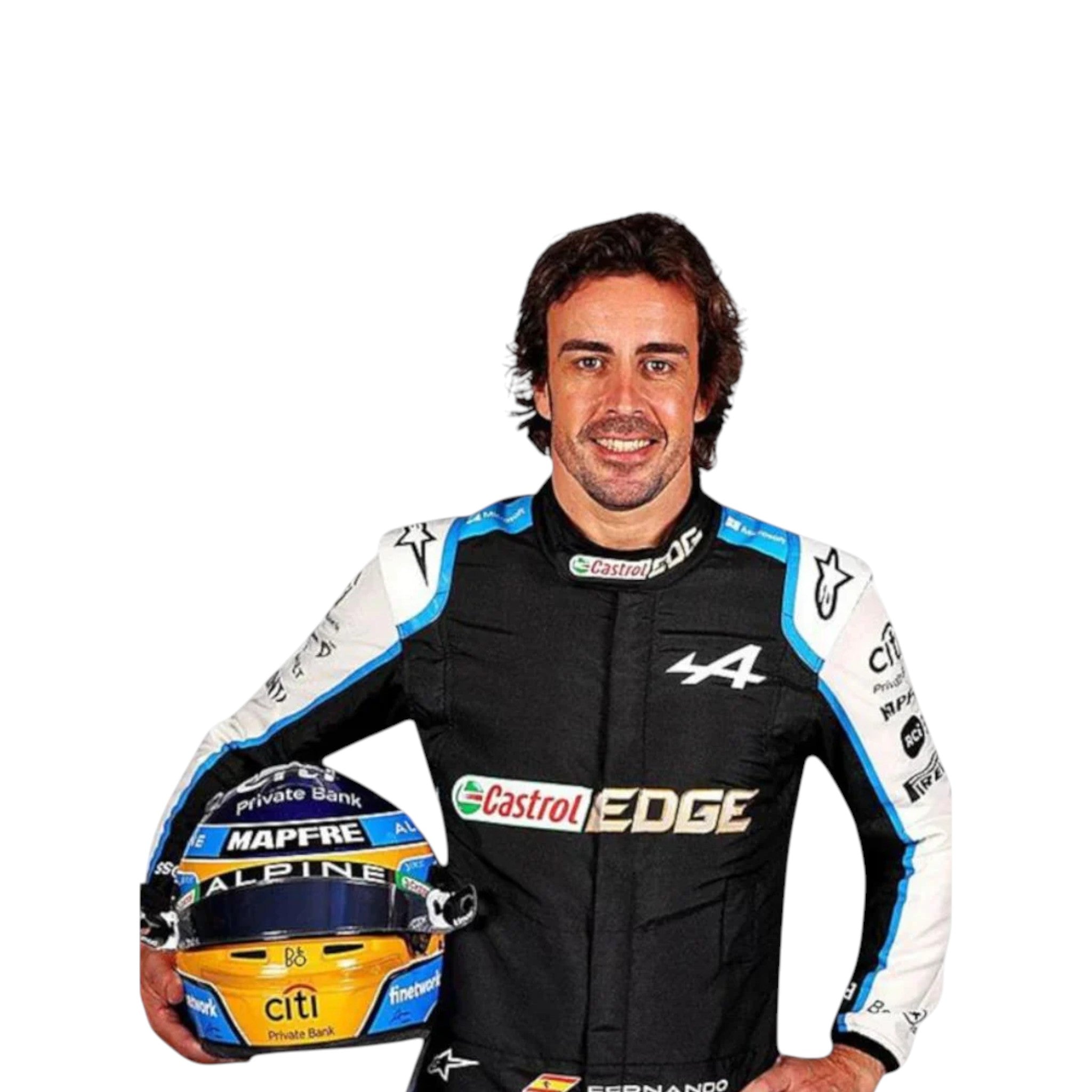 Fernando Alonso 2021 Alpine F1 Race Suit detail view 2 - Grand Flex Racewear