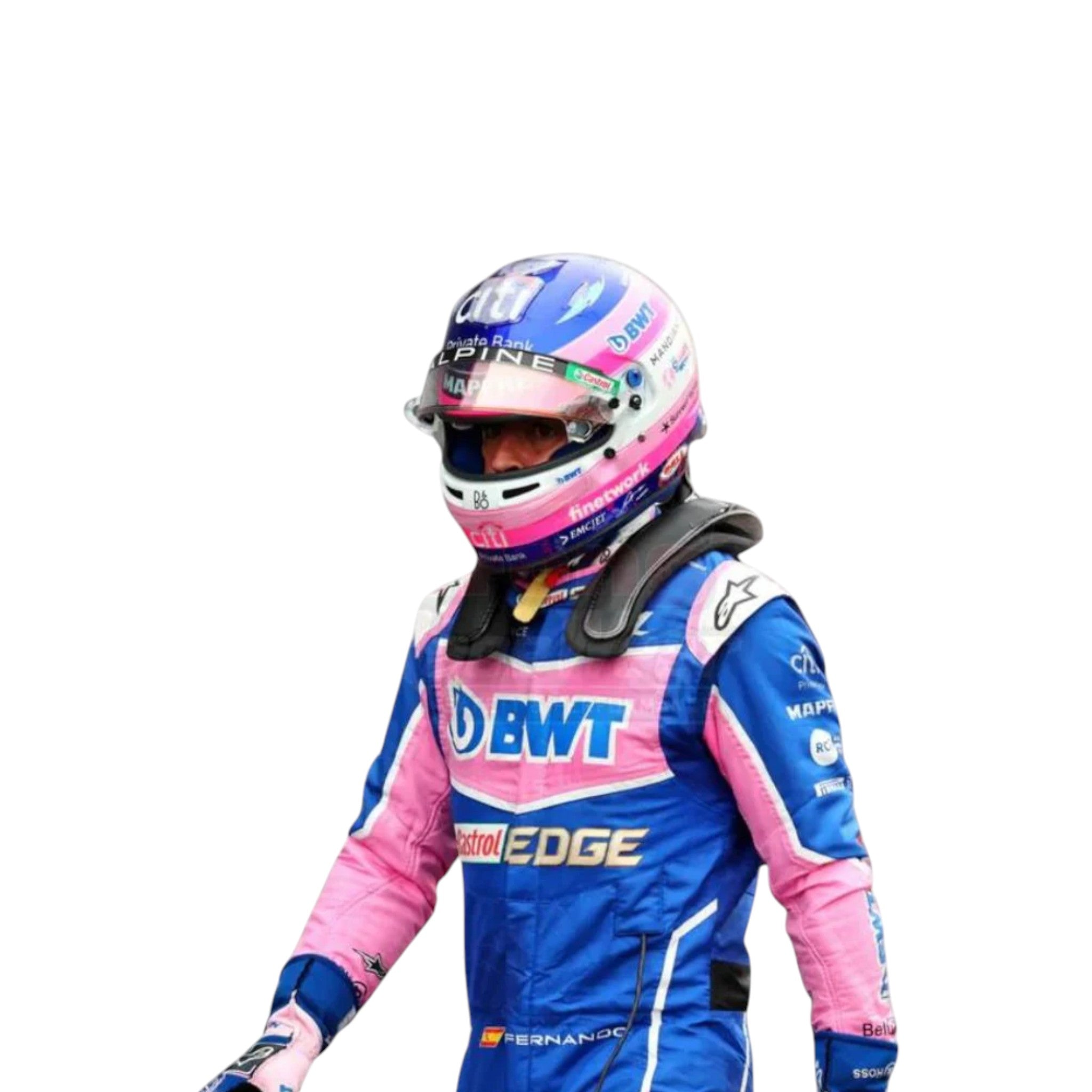 Fernando Alonso 2022 BWT Alpine F1 Race Suit detail view 4 - Grand Flex Racewear