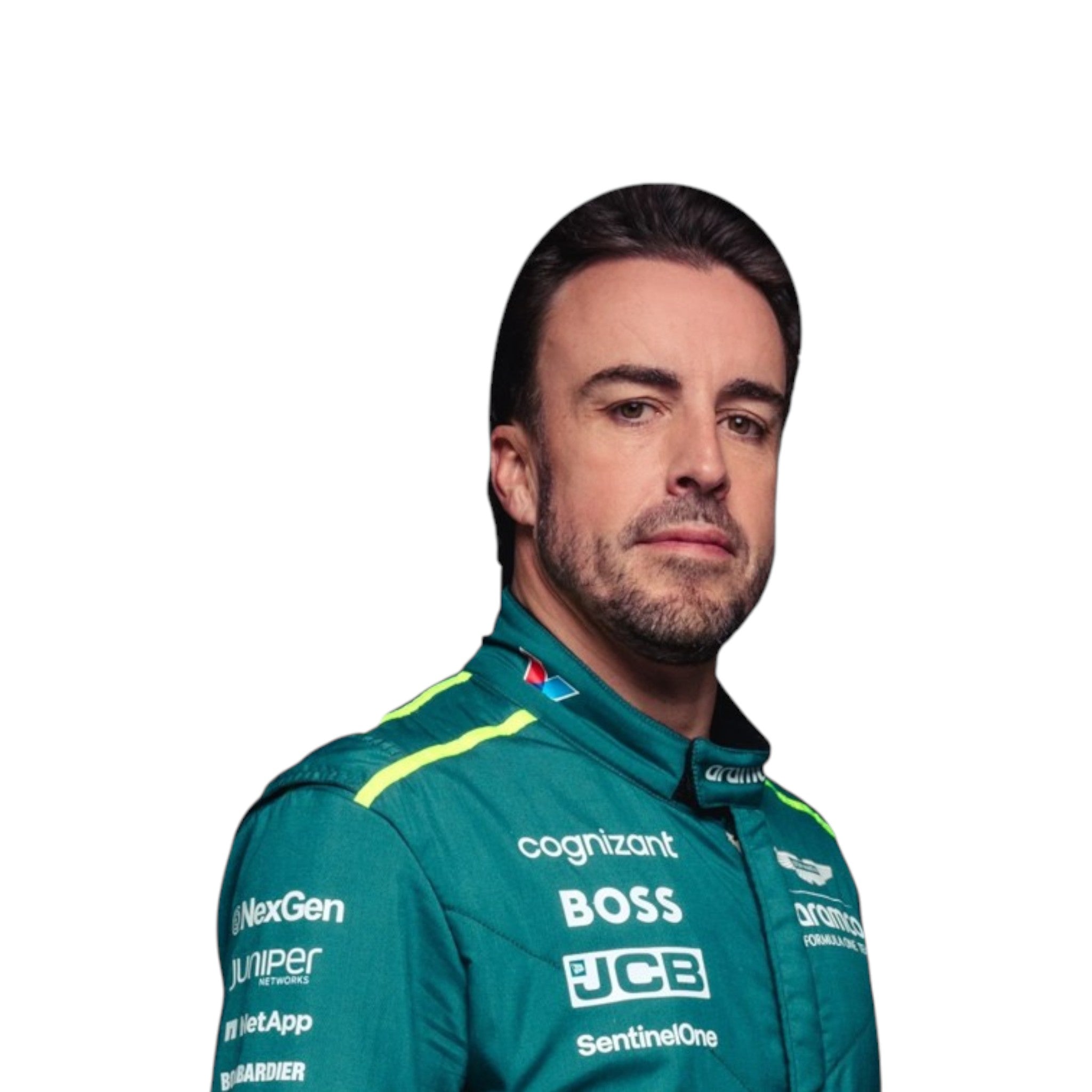 Fernando Alonso 2024 Aston Martin F1 Race Suit detail view 2 - Grand Flex Racewear
