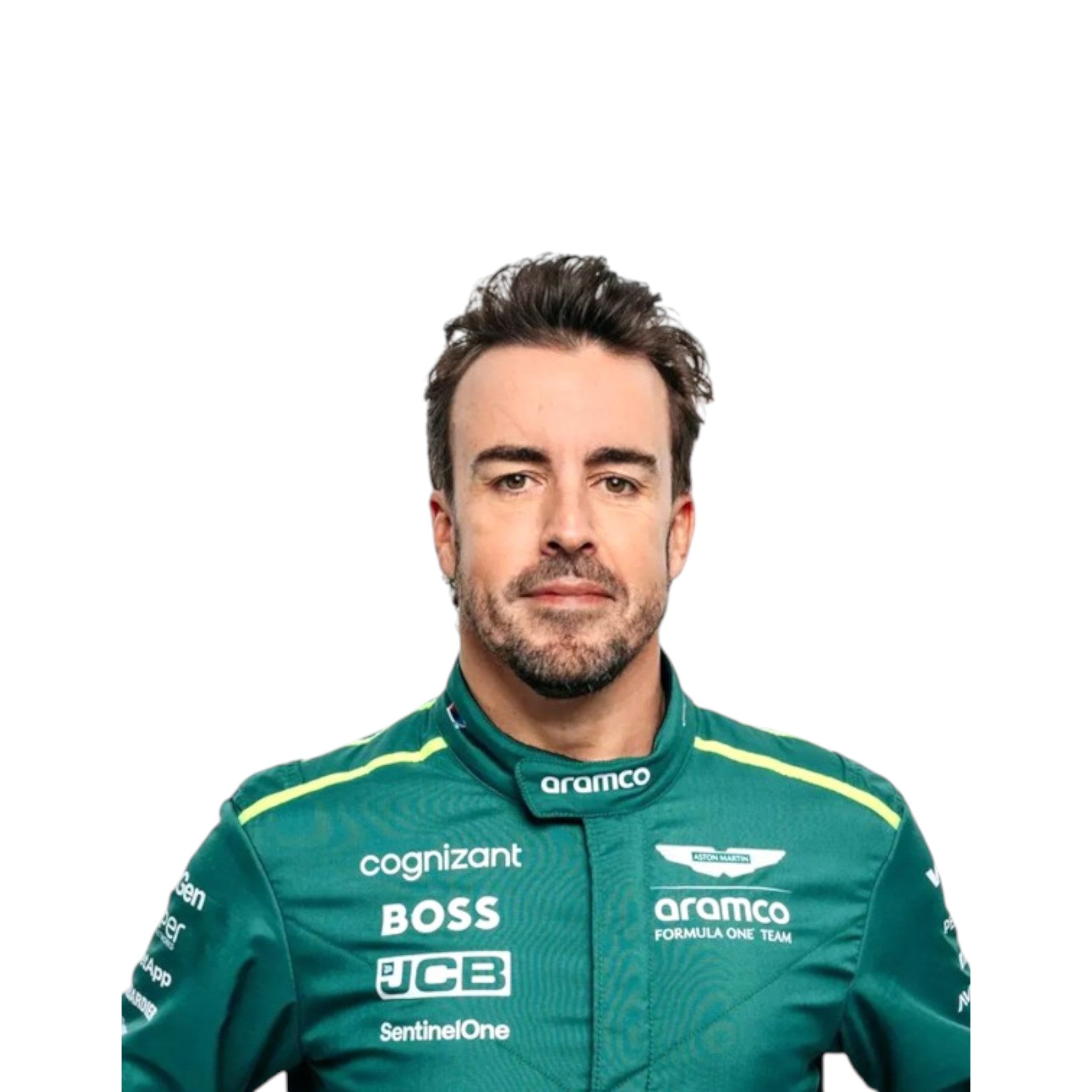 Fernando Alonso 2024 Aston Martin F1 Race Suit detail view 3 - Grand Flex Racewear