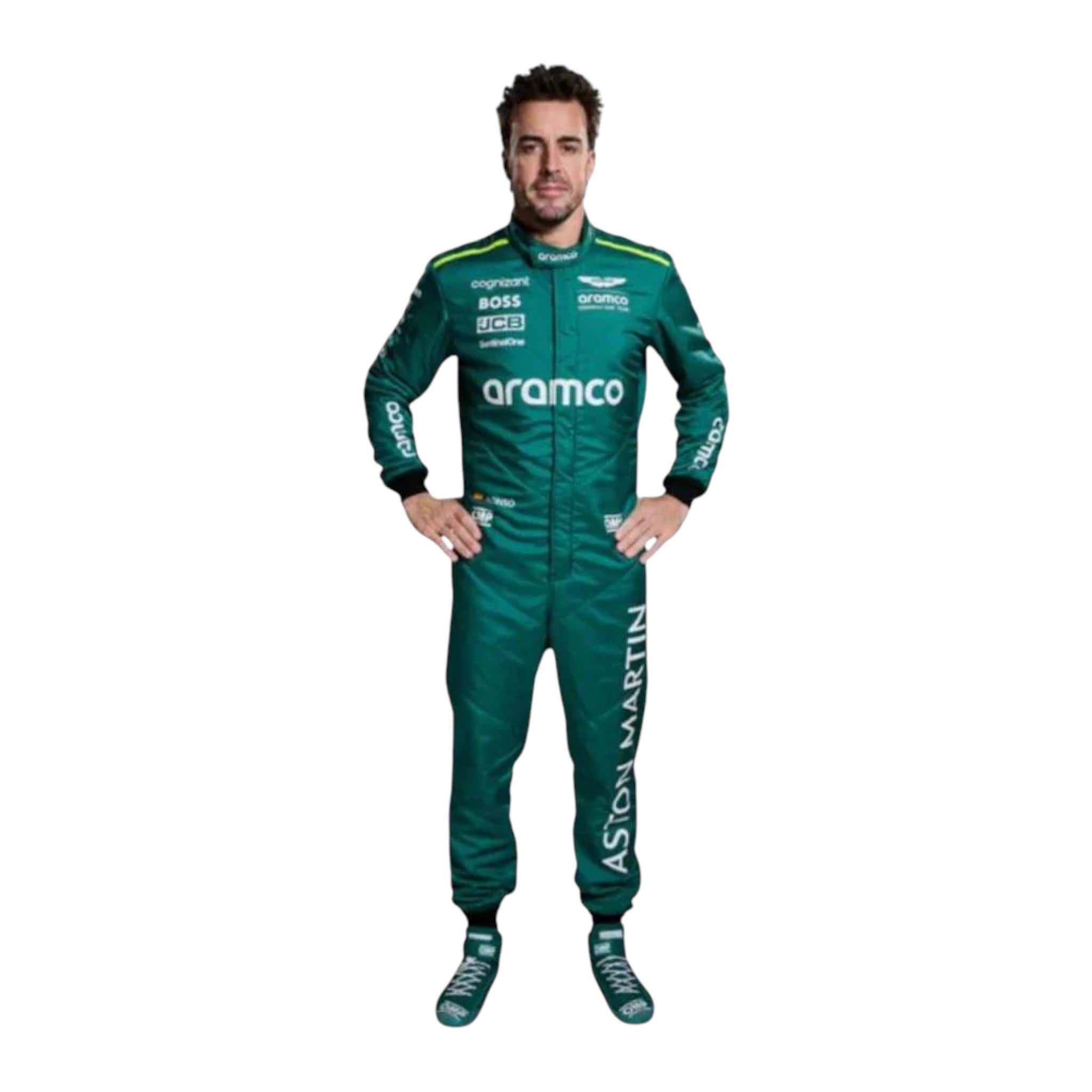 Fernando Alonso 2024 Aston Martin F1 Race Suit detail view 6 - Grand Flex Racewear
