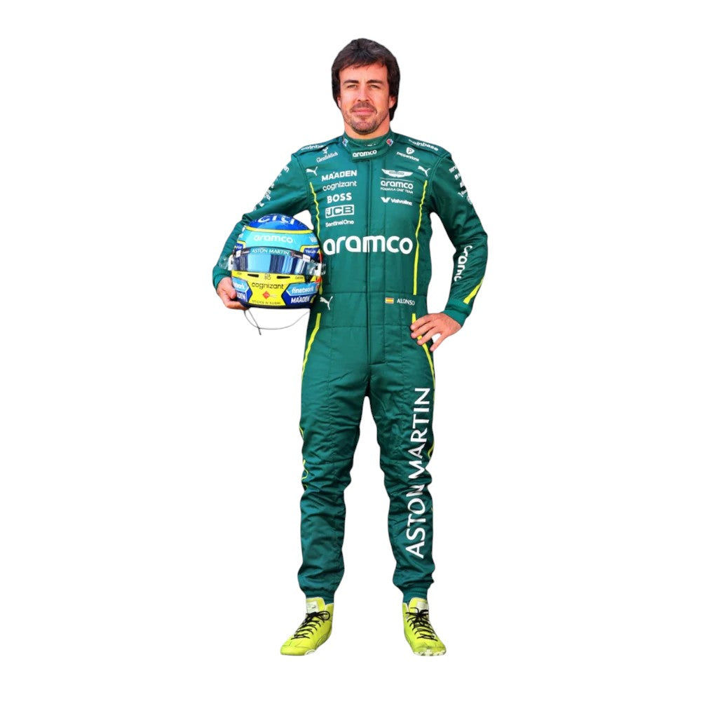 Fernando Alonso 2025 Aston Martin F1 Race Suit detail view 2 - Grand Flex Racewear