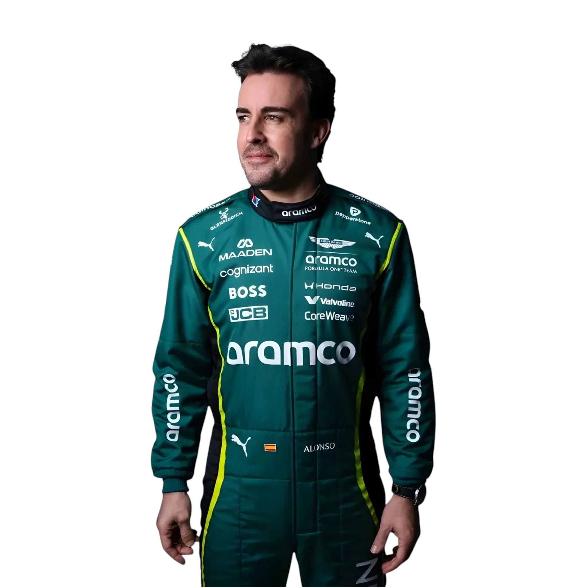 Fernando Alonso 2026 Aston Martin F1 Race Suit detail view 3 - Grand Flex Racewear