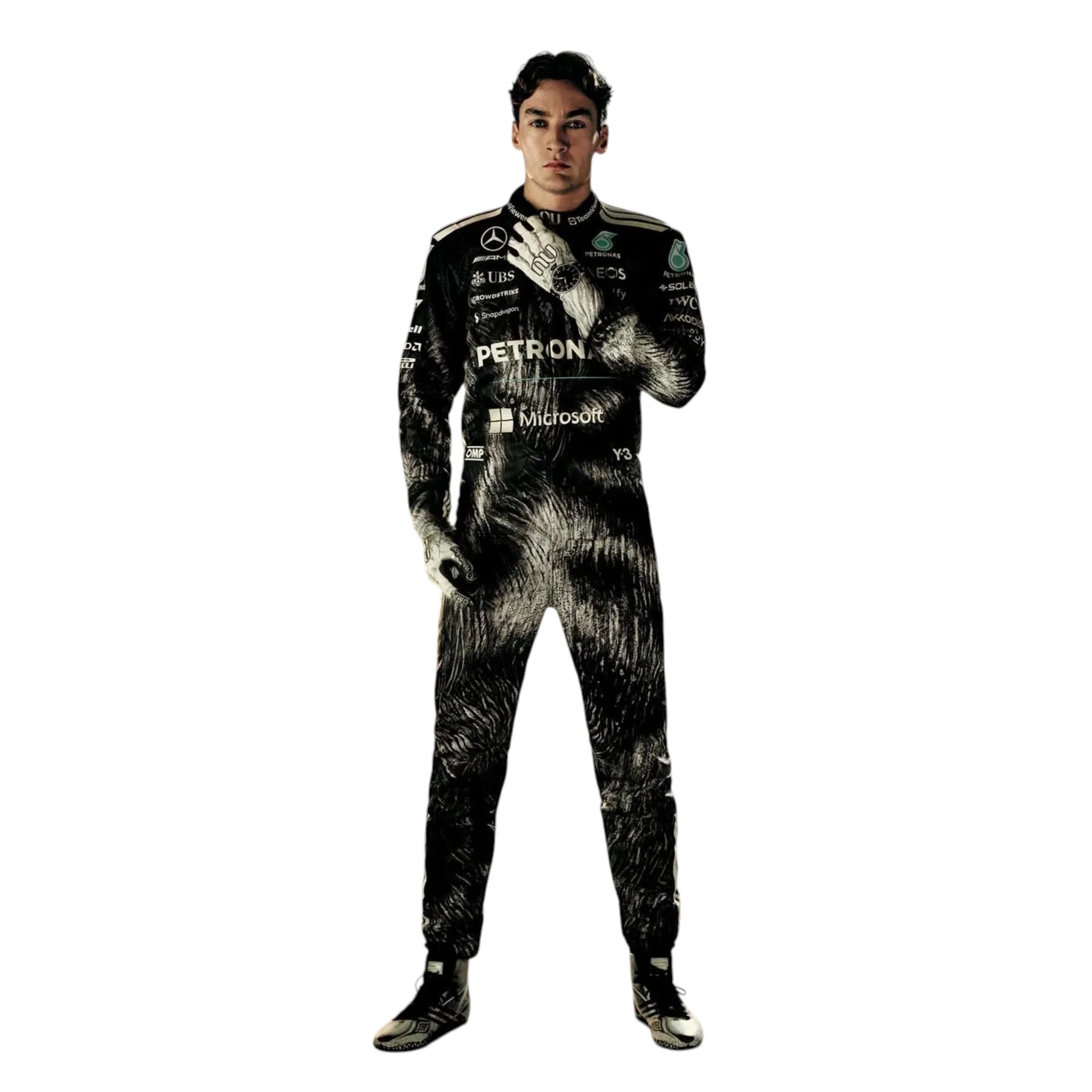 George Russel 2026 Mercedes-AMG Petronas Japanese GP F1 Race Suit product view - Grand Flex Racewear