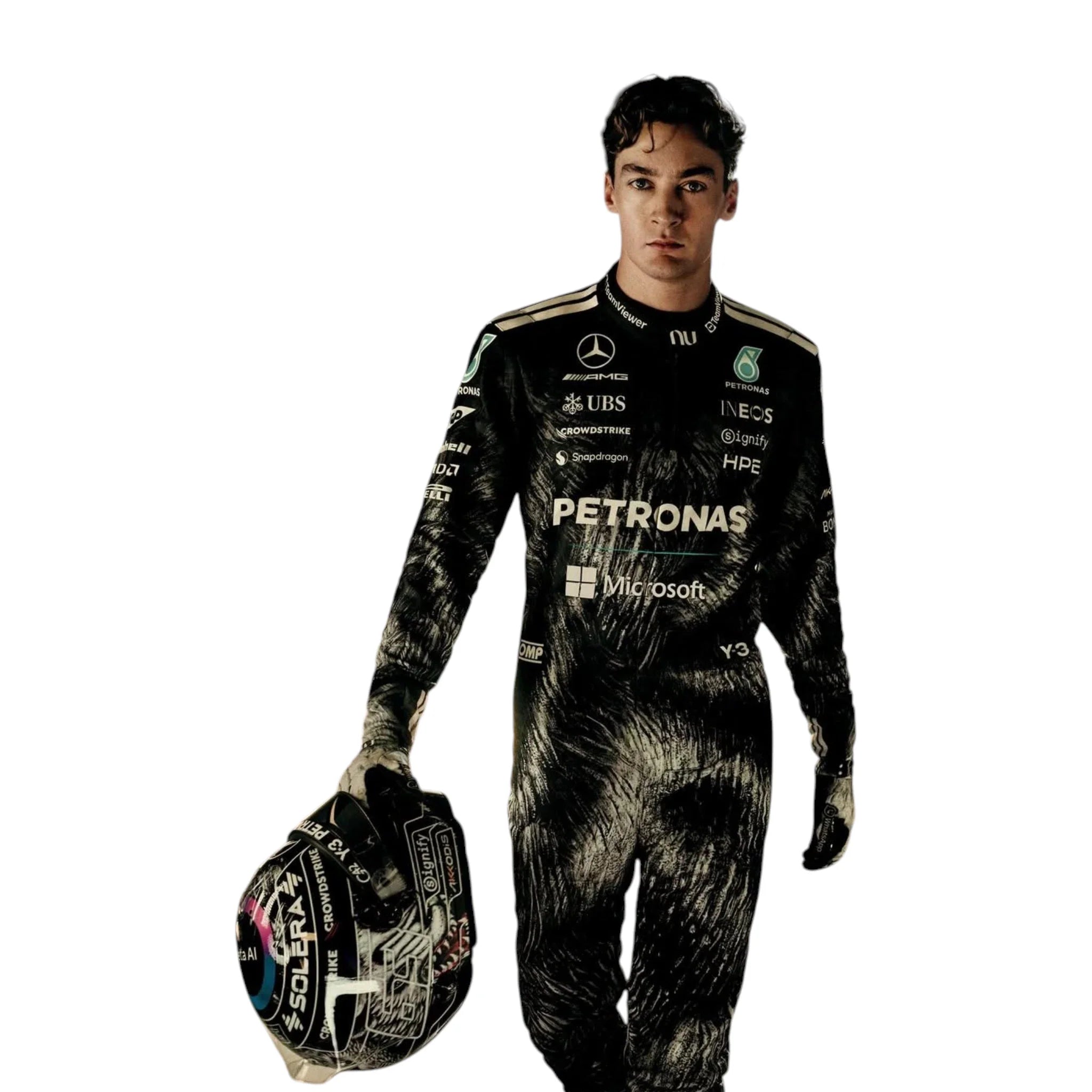 George Russel 2026 Mercedes-AMG Petronas Japanese GP F1 Race Suit detail view 2 - Grand Flex Racewear