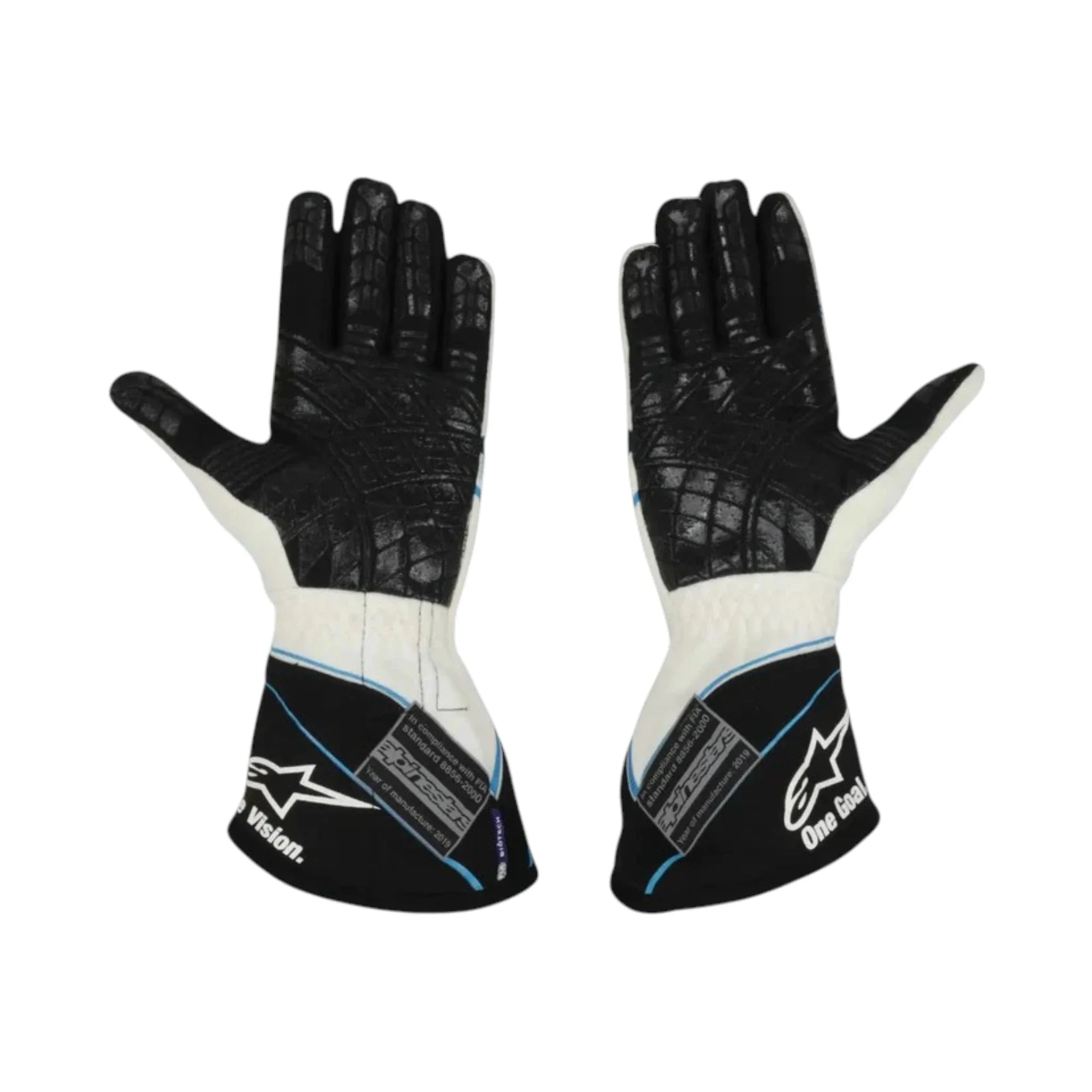 George Russell 2019 Willams F1 Racing Gloves detail view 2 - Grand Flex Racewear