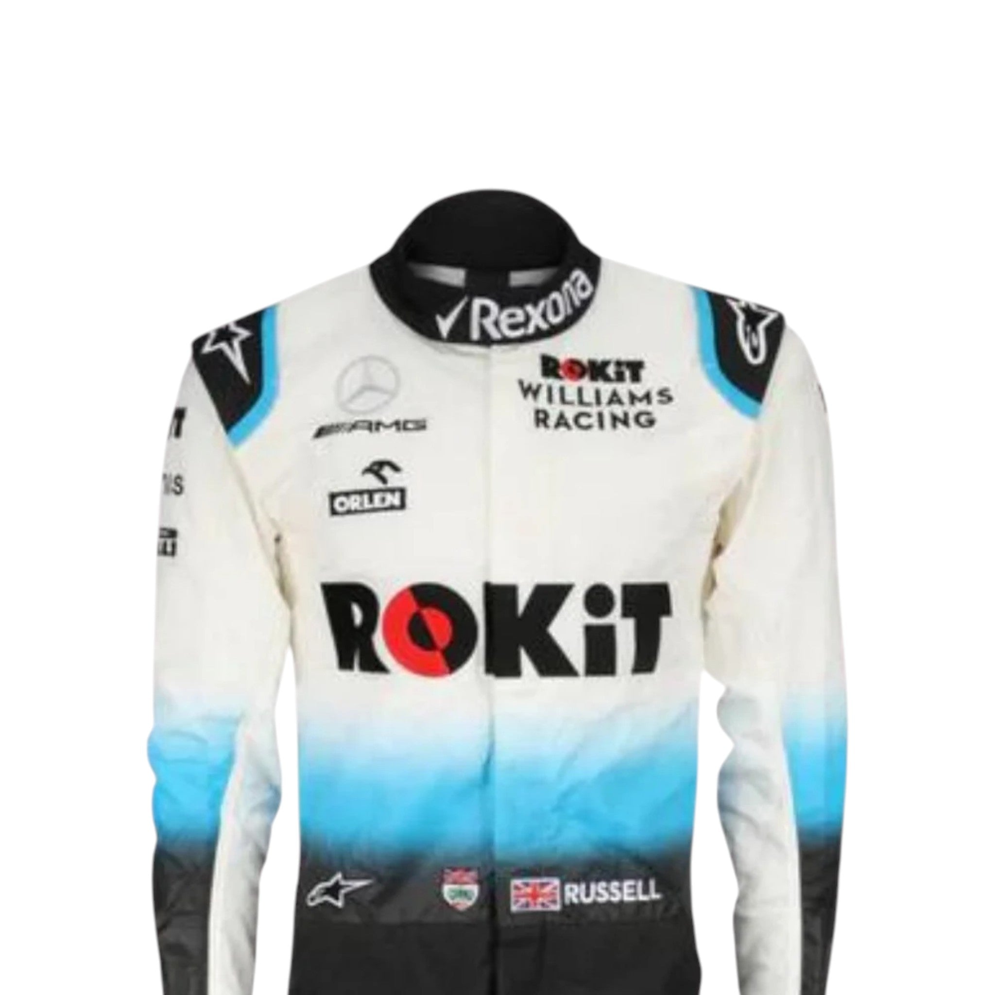 George Russell 2019 Williams F1 Race Suit detail view 2 - Grand Flex Racewear