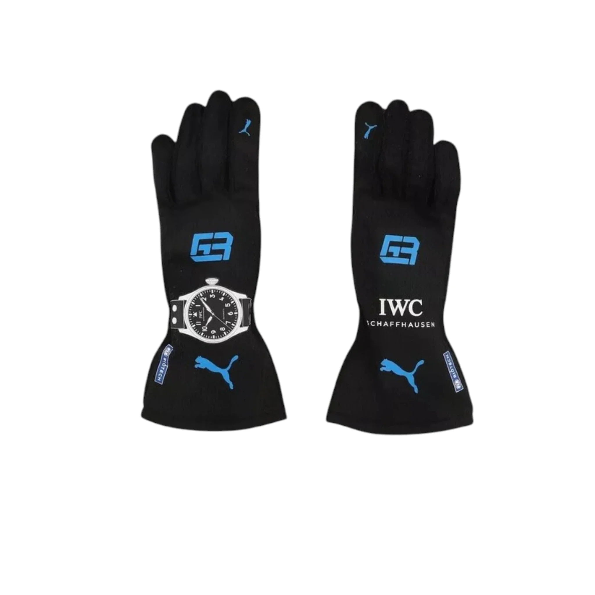 George Russell 2022 Mercedes-AMG Petronas F1 Racing Gloves product view - Grand Flex Racewear