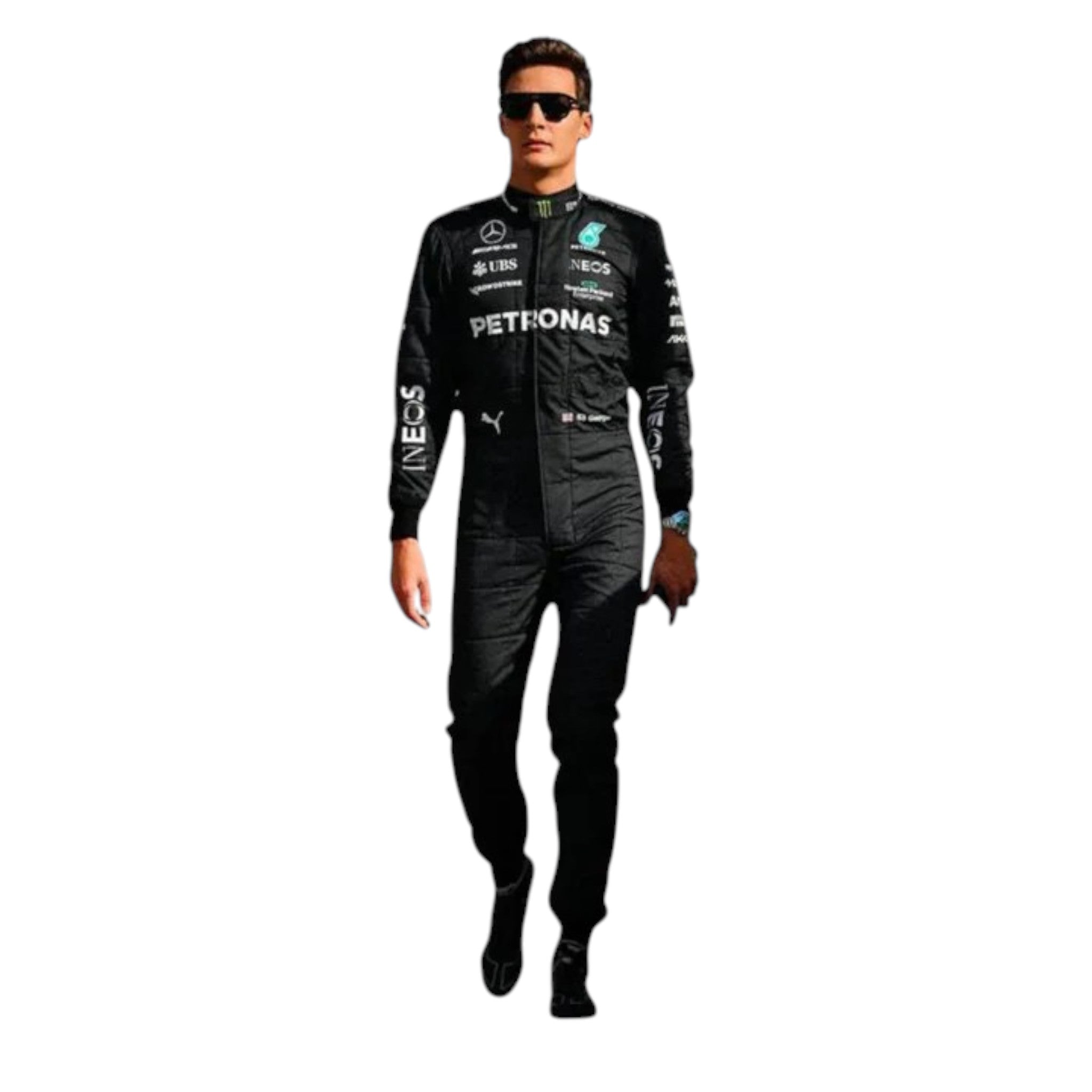 George Russell 2023 Mercedes AMG Petronas F1 Race Suit detail view 2 - Grand Flex Racewear