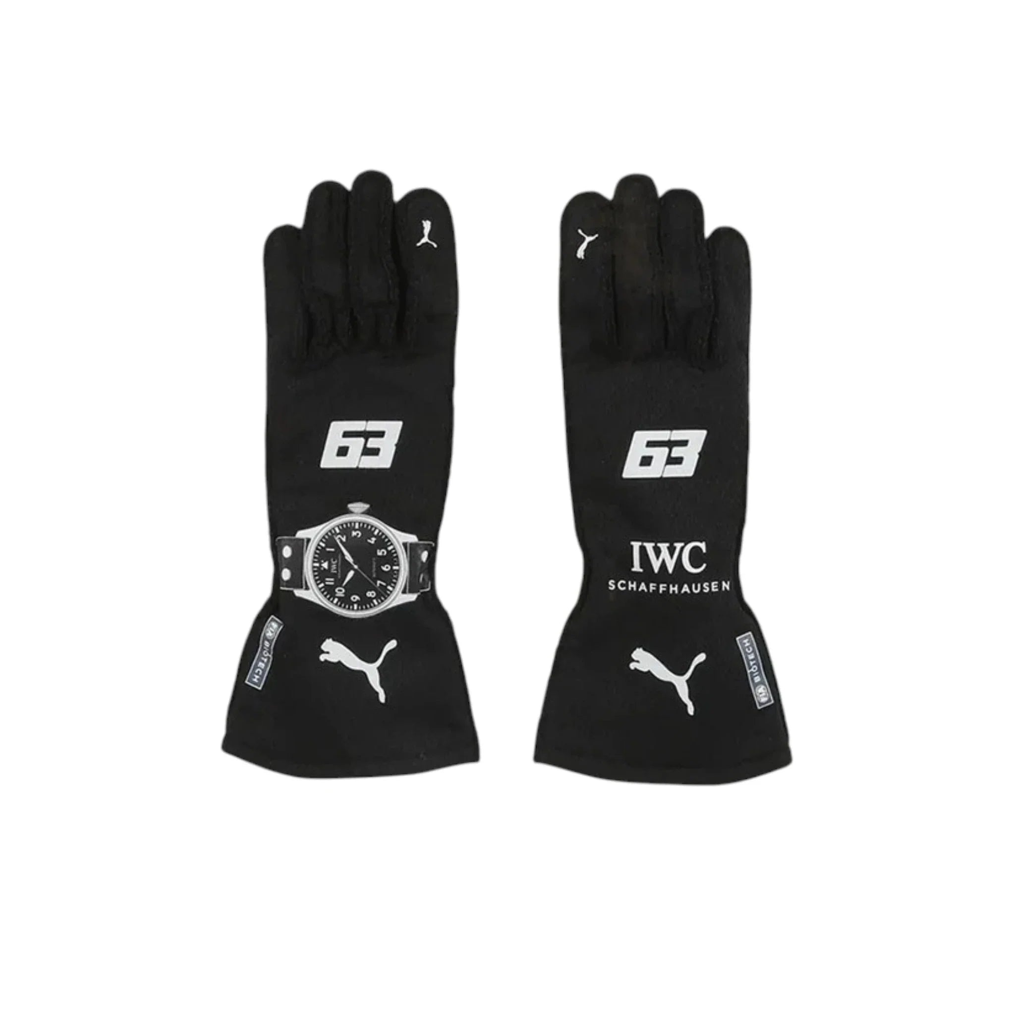 George Russell 2023 Mercedes-AMG Petronas F1 Racing Gloves product view - Grand Flex Racewear