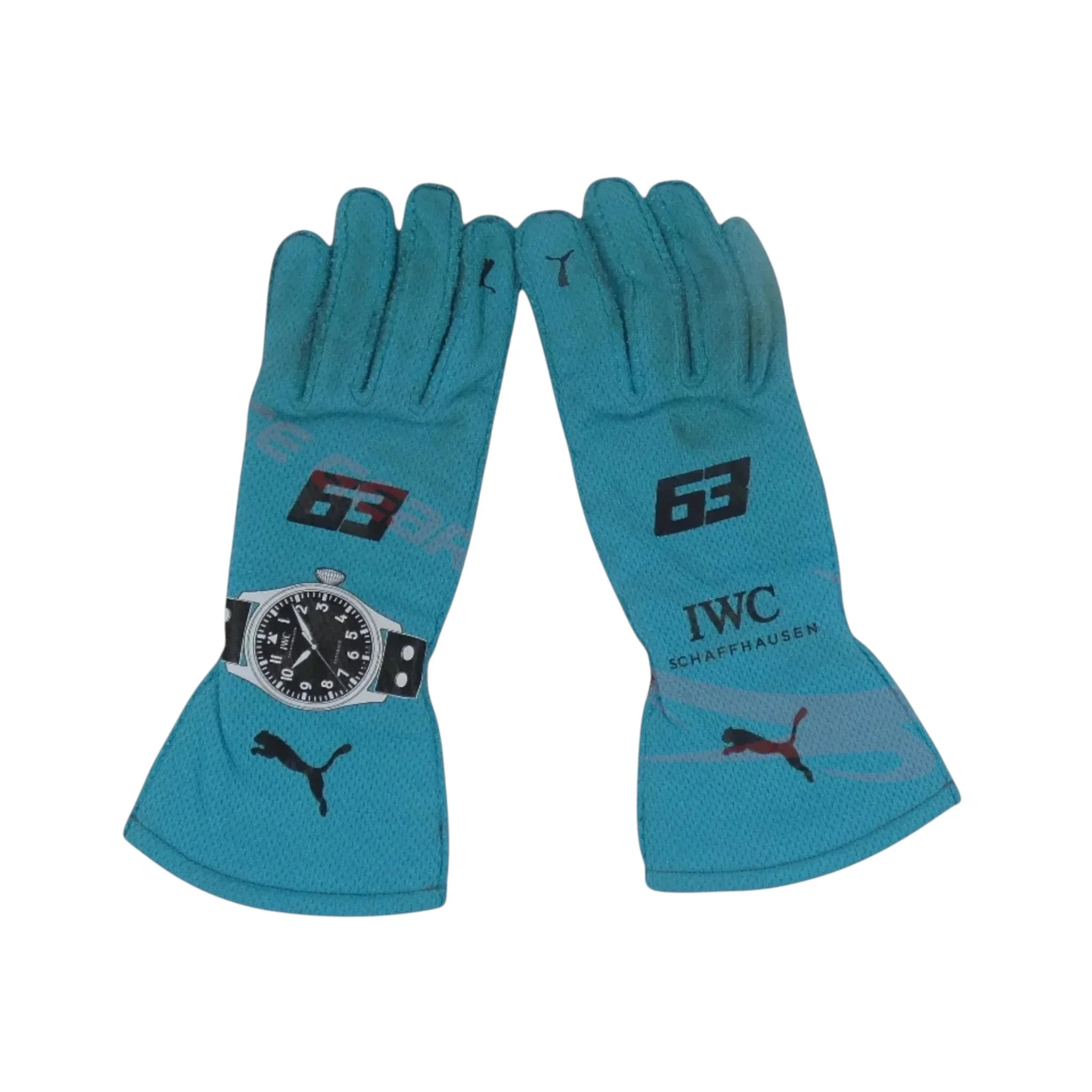 George Russell 2024 Mercedes-AMG Petronas F1 Racing Gloves product view - Grand Flex Racewear