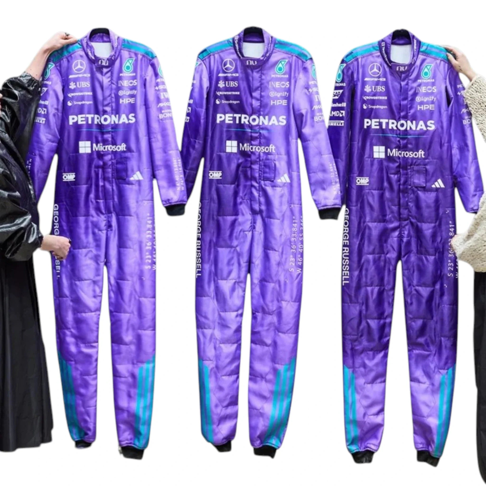 George Russell 2026 Mercedes-AMG Petronas Miami GP F1 Race Suit detail view 4 - Grand Flex Racewear