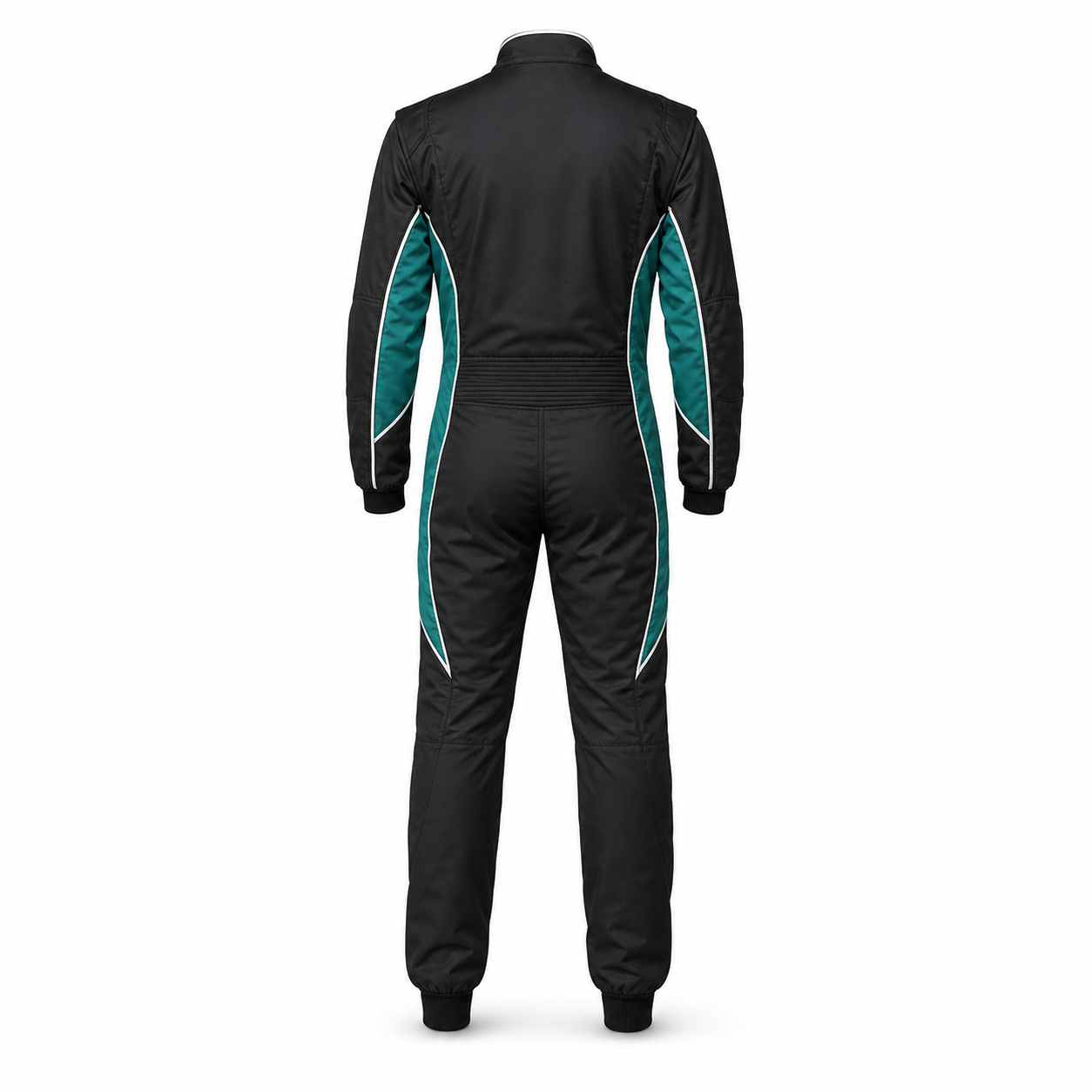 Grand Flex Pro Black & Teal Karting Suit back view