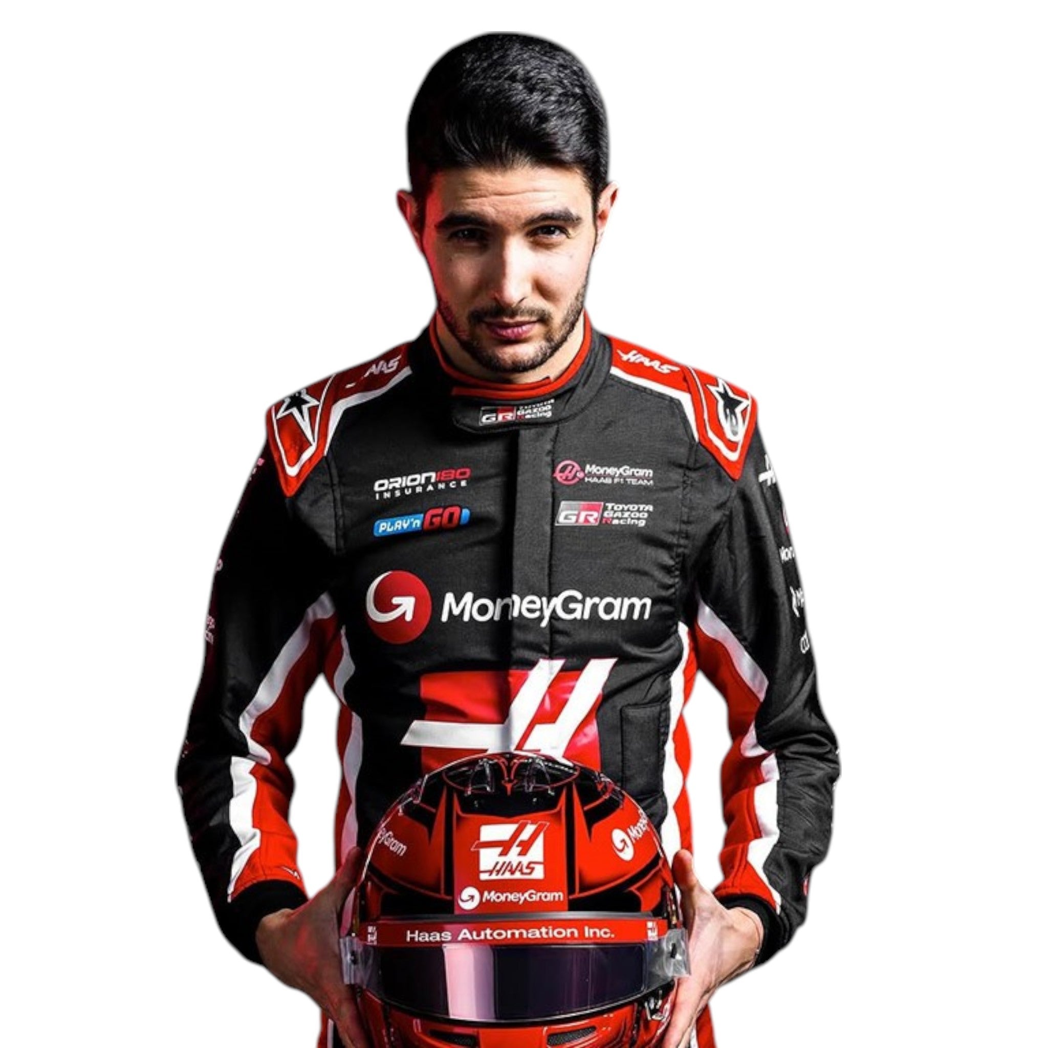 Esteban Ocon 2025 Haas F1 Race Suit product view - Grand Flex Racewear