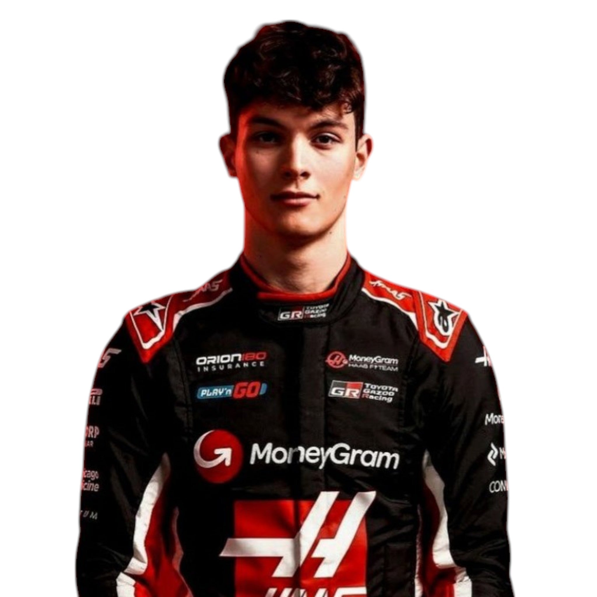 Oliver Bearman 2025 Haas F1 Race Suit product view - Grand Flex Racewear