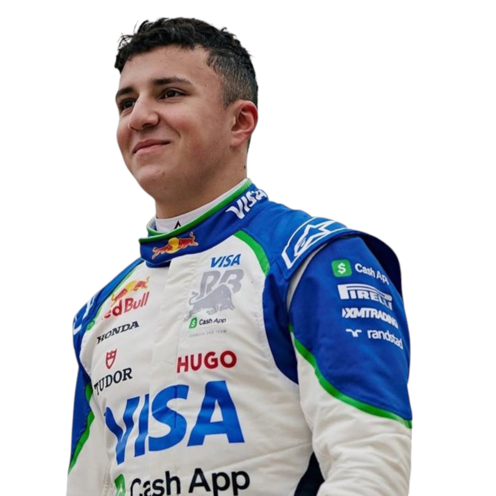 Isac Hadjar 2025 Racing Bulls F1 Race Suit product view - Grand Flex Racewear