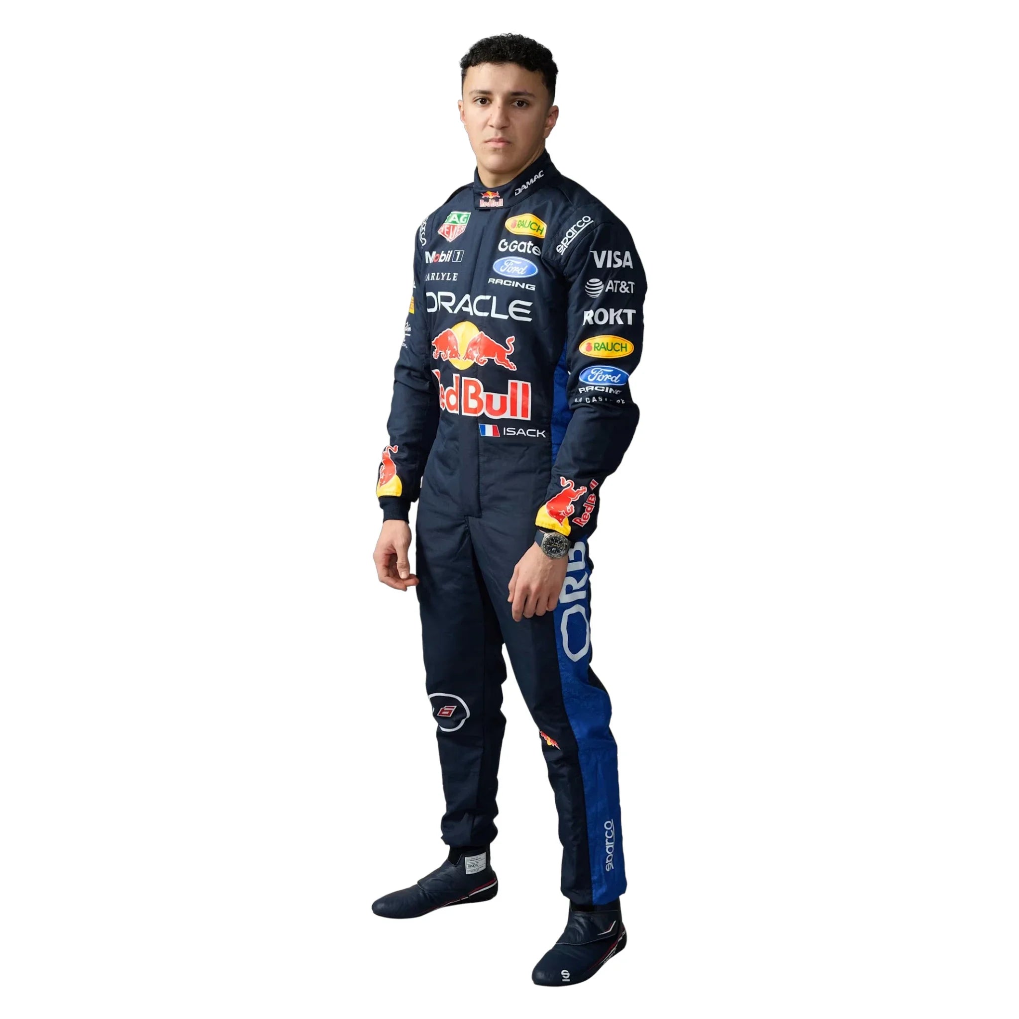 Isack Hadjar 2026 Red Bull F1 Race Suit product view - Grand Flex Racewear