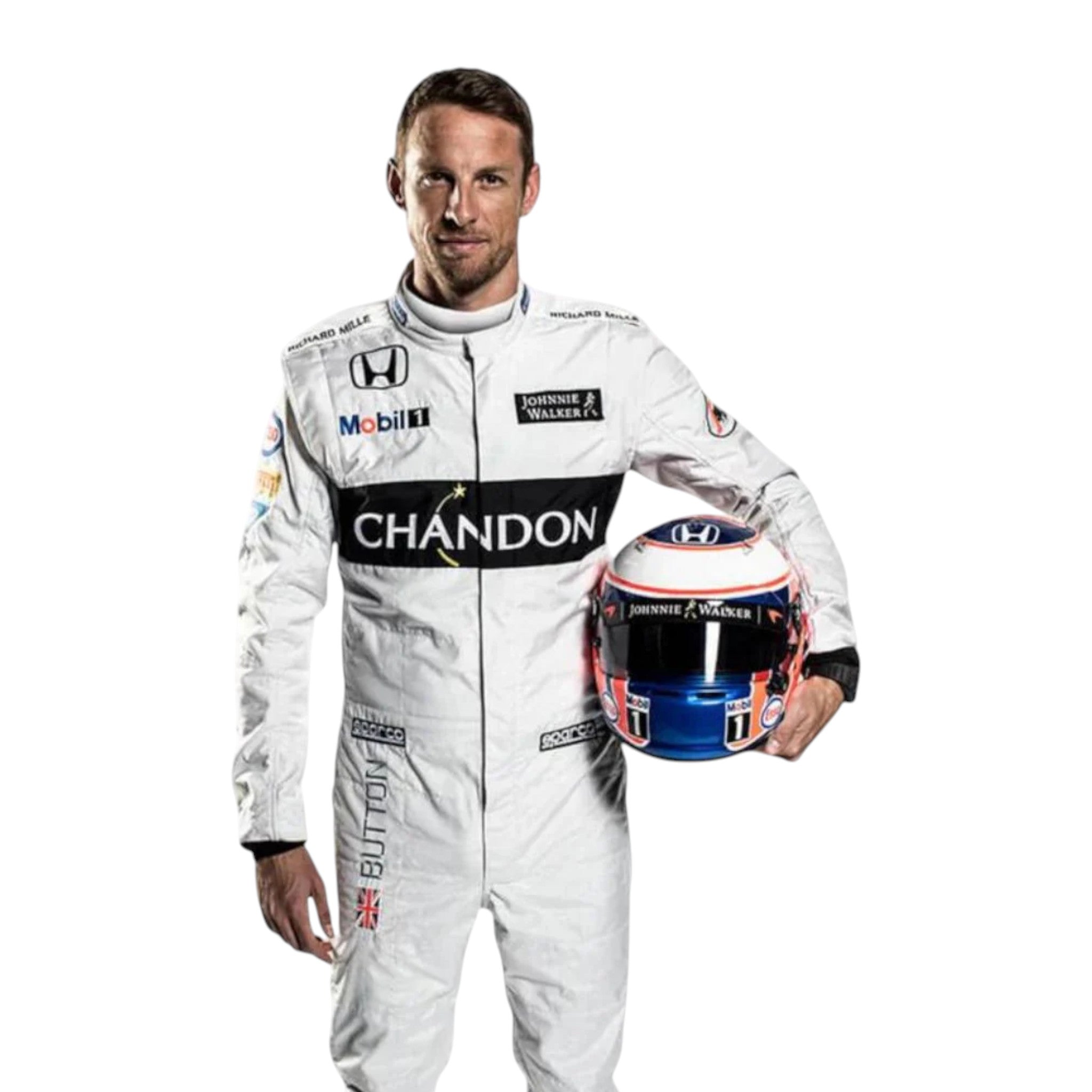 Jenson Button 2016 Mclaren F1 Race Suit detail view 2 - Grand Flex Racewear