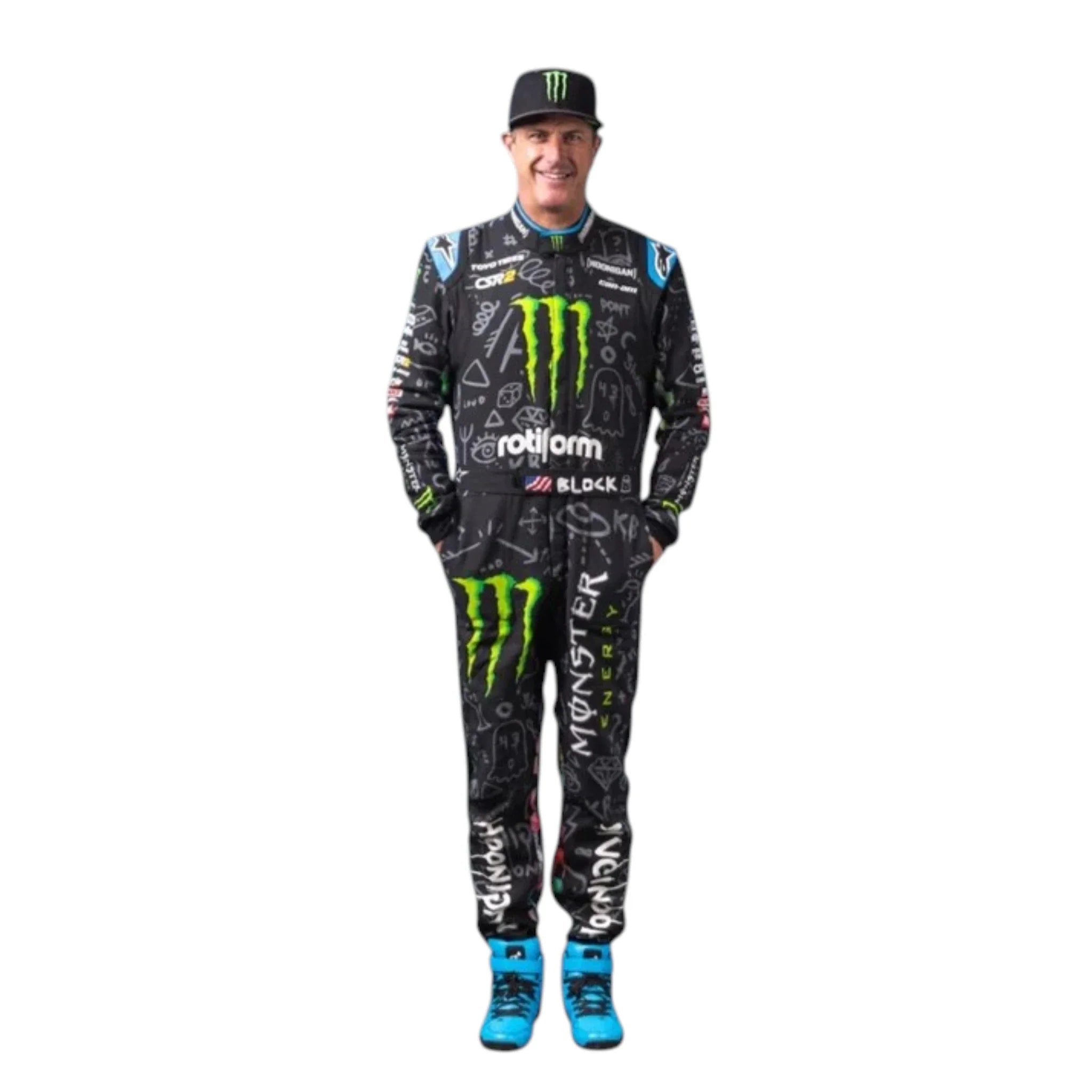 Ken Block 2022 Monster Go Kart Racing Suit product view - Grand Flex Racewear