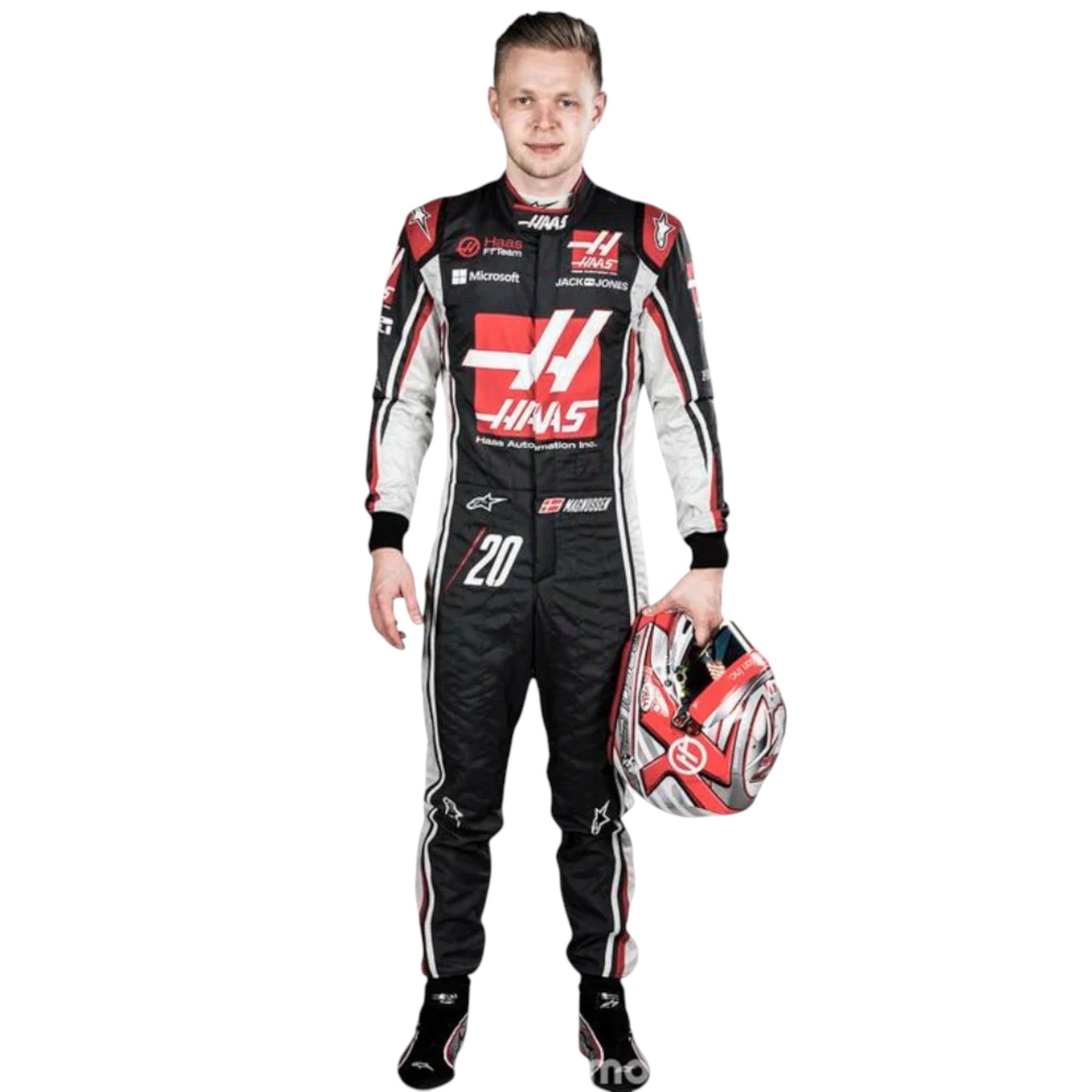 Kevin Magnussen 2017 Haas F1 Race Suit product view - Grand Flex Racewear