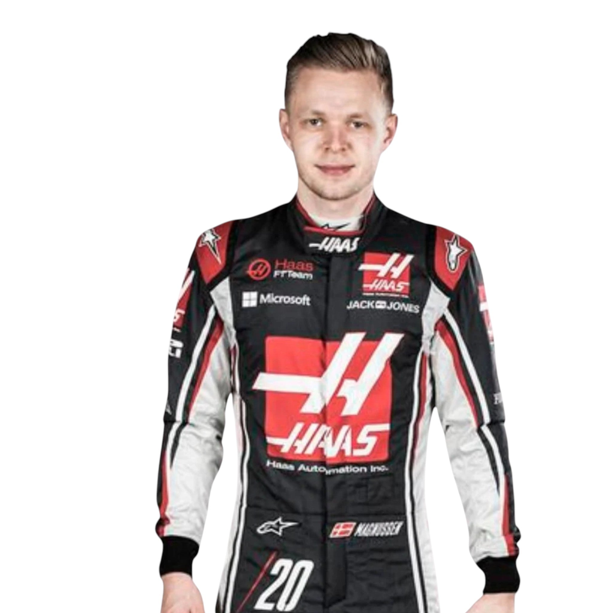 Kevin Magnussen 2017 Haas F1 Race Suit detail view 3 - Grand Flex Racewear