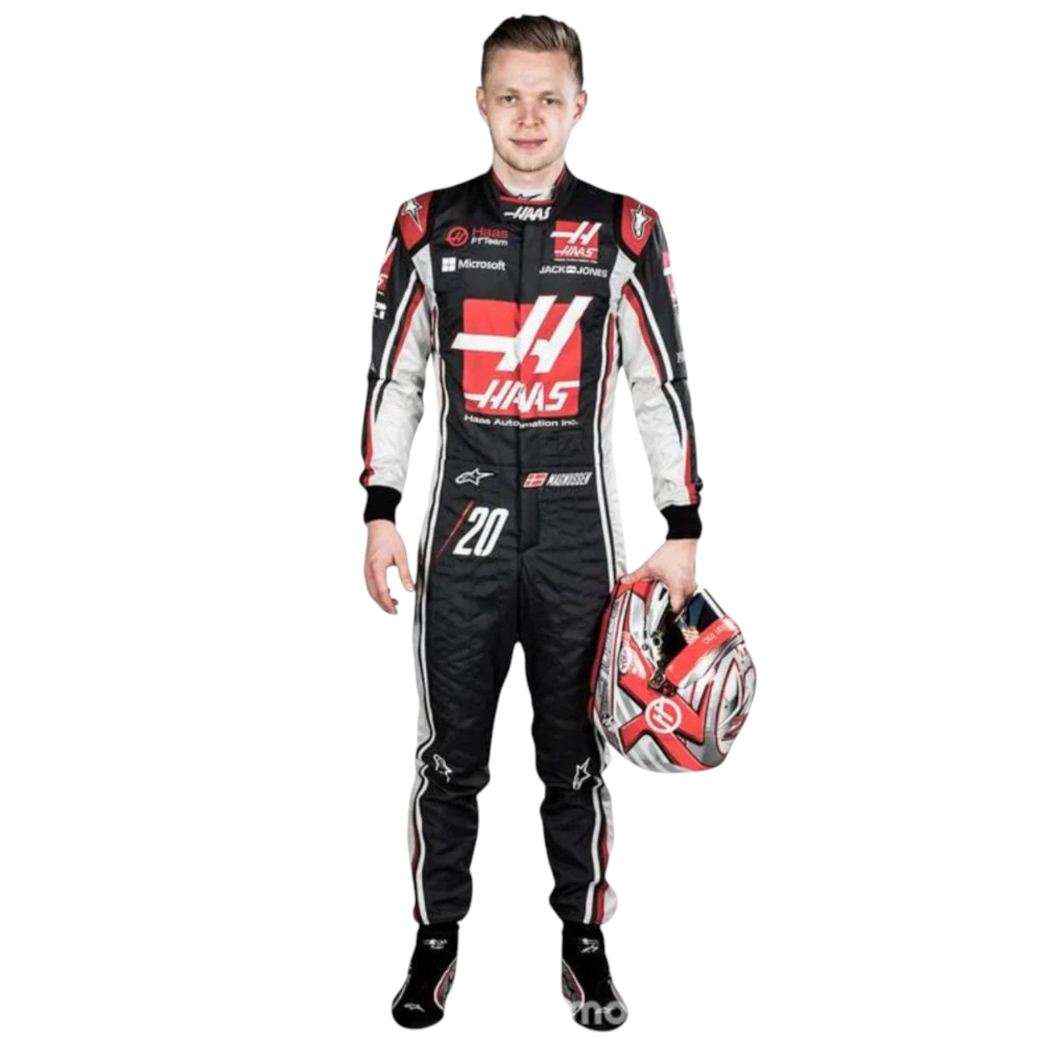 Kevin Magnussen 2018 Haas F1 Race Suit product view - Grand Flex Racewear