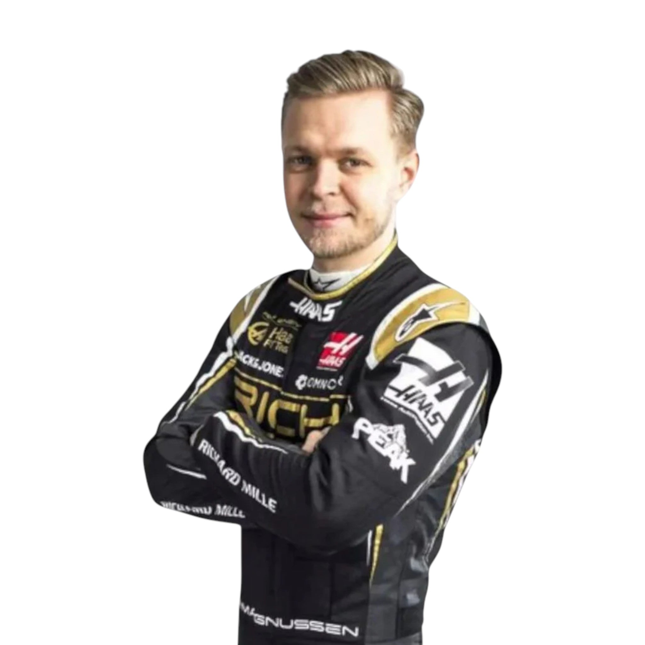 Kevin Magnussen 2019 Haas F1 Race Suit detail view 2 - Grand Flex Racewear