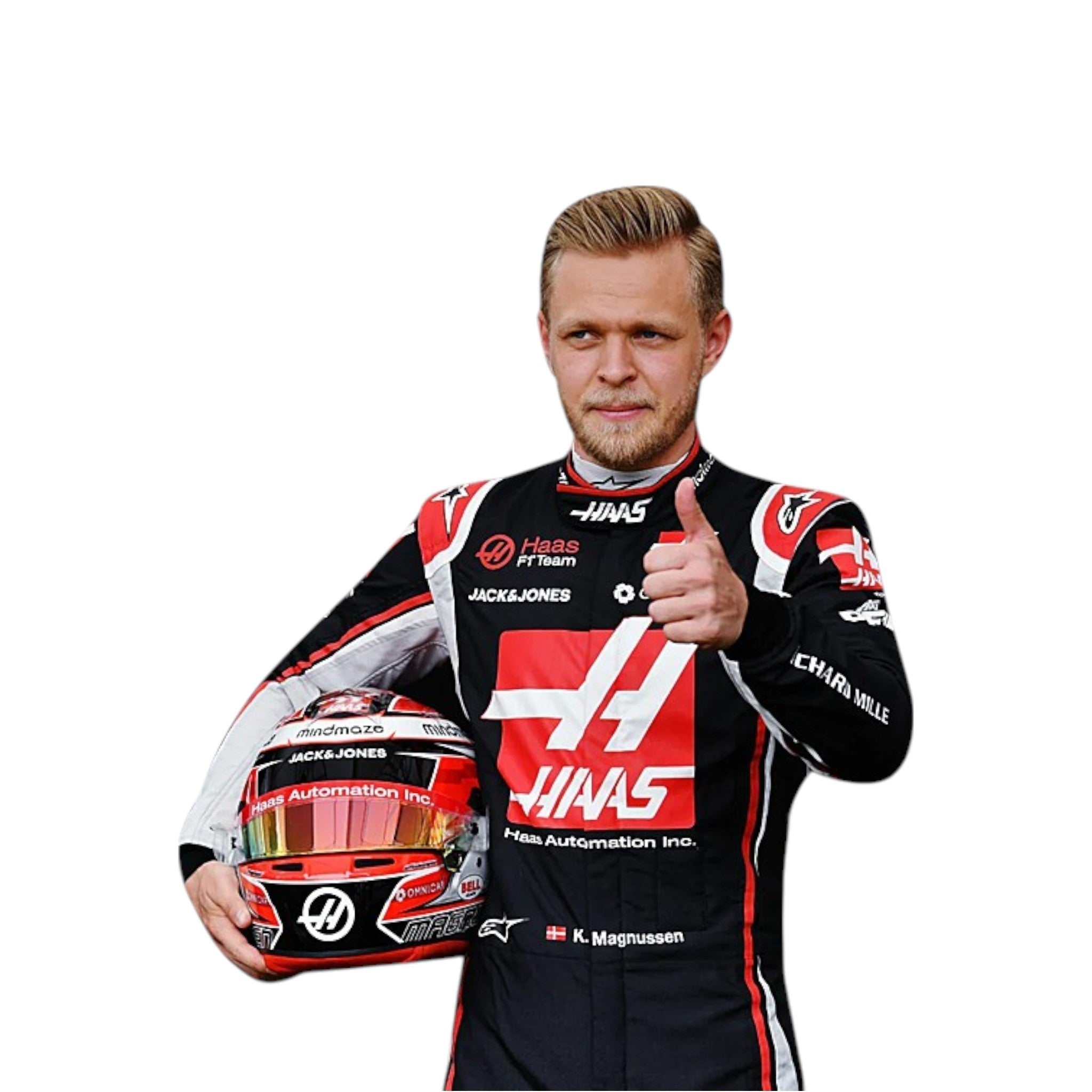 Kevin Magnussen 2020 Haas F1 Race Suit product view - Grand Flex Racewear