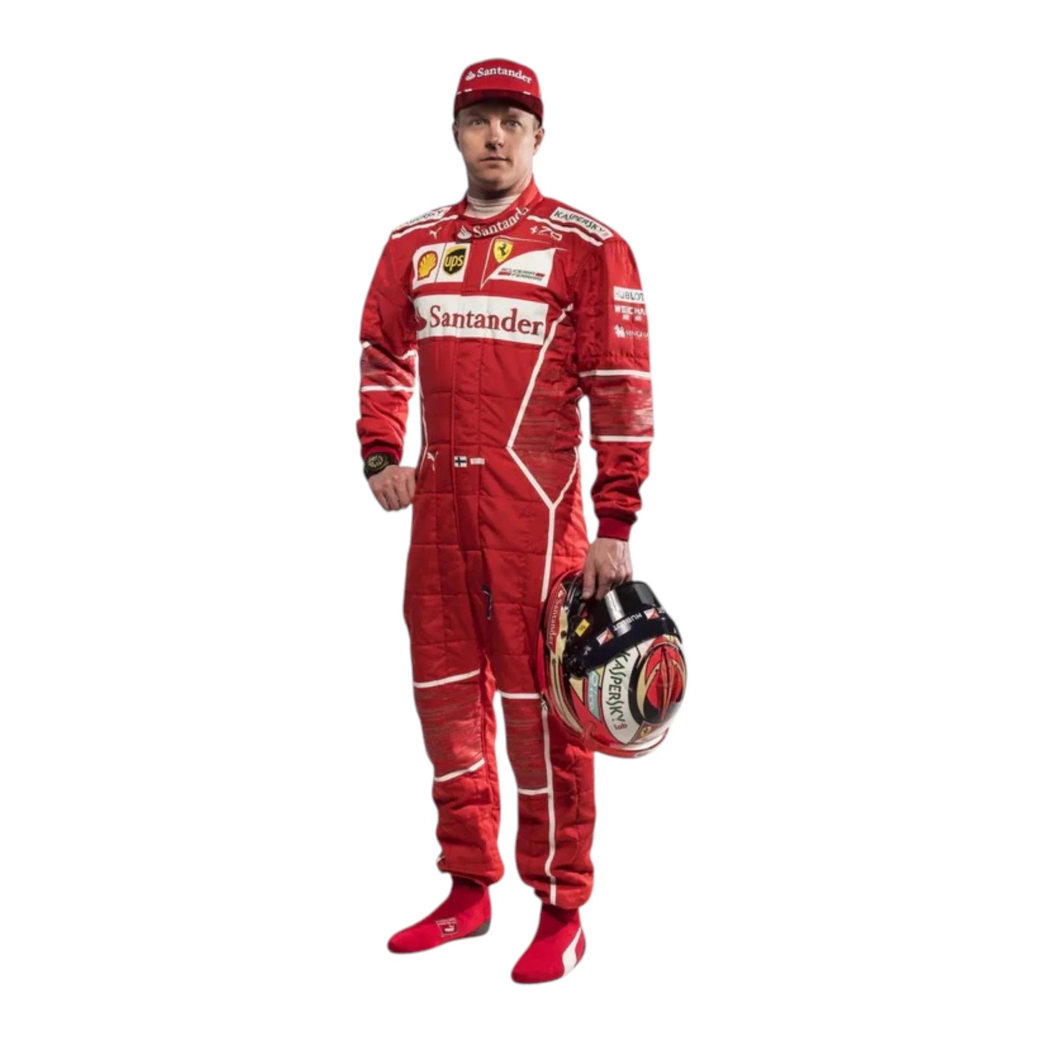 Kimi Raikkonen 2017 Ferrari F1 Racing Suit product view - Grand Flex Racewear